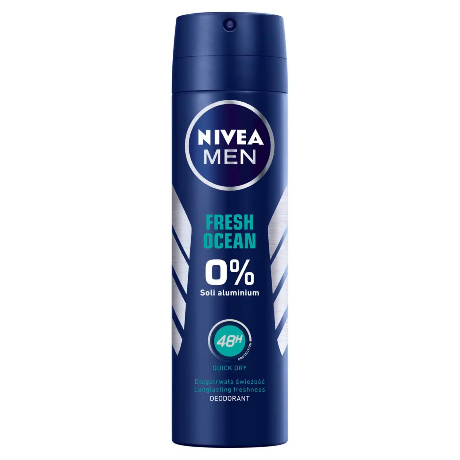 Nivea Men Fresh Ocean antyperspirant męski w sprayu, 150 ml