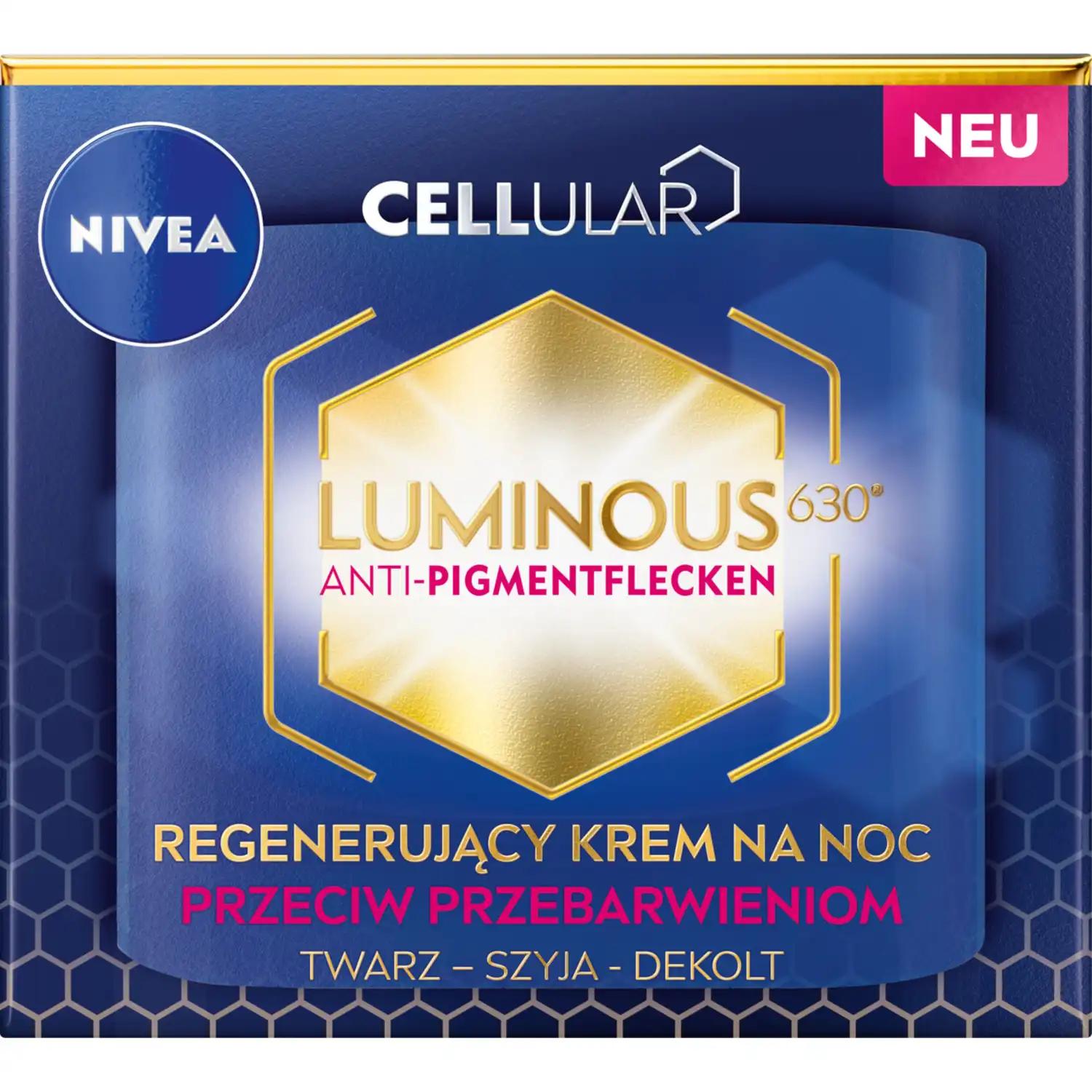 Nivea Cellular Luminous 630 krem do twarzy przeciw przebarwieniom na noc, 50 ml