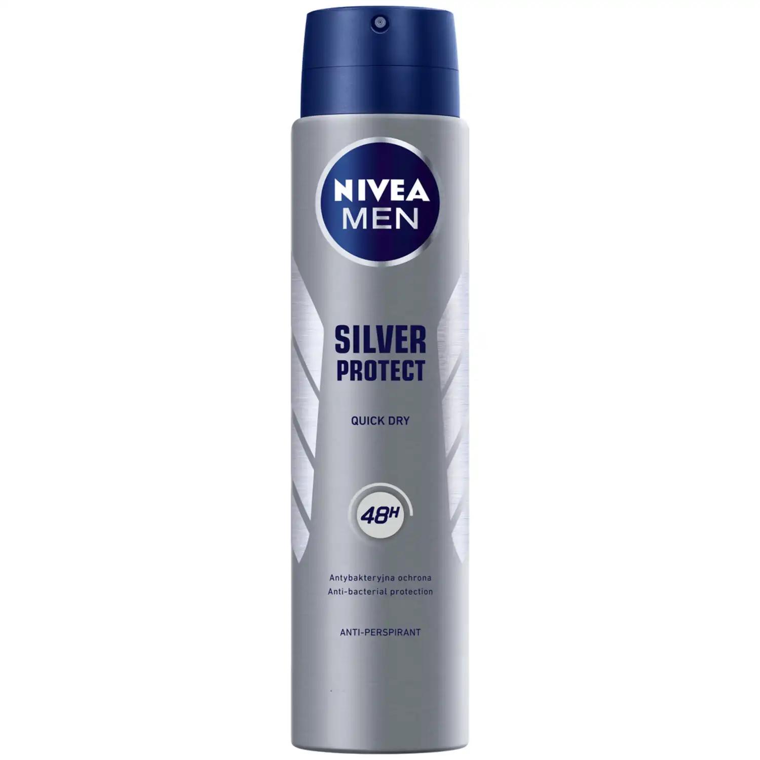 Nivea Men Silver Protect antyperspirant męski w sprayu, 250 ml