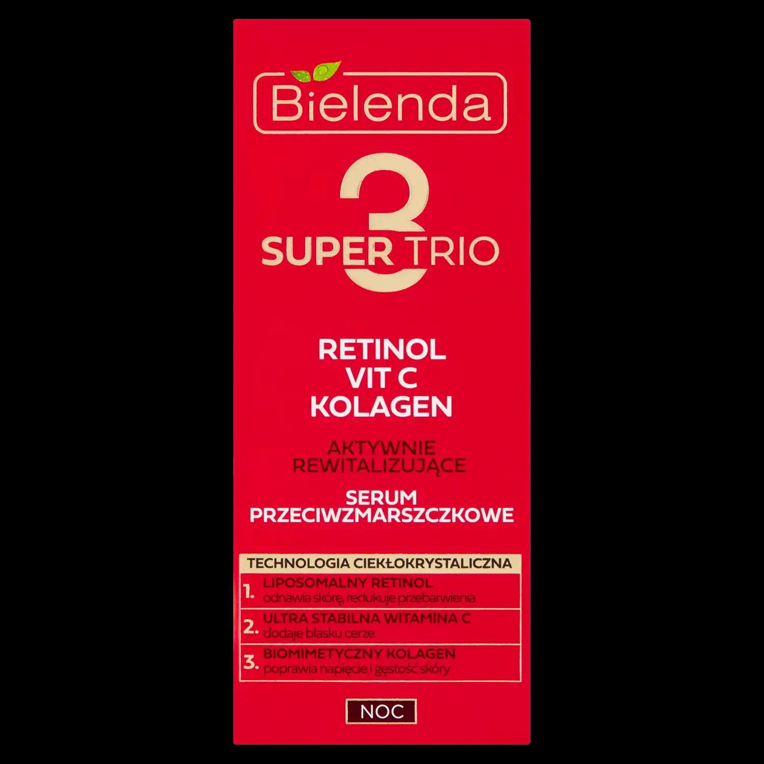 Bielenda Super Trio przeciwzmarszczkowe serum do twarzy, 30 ml