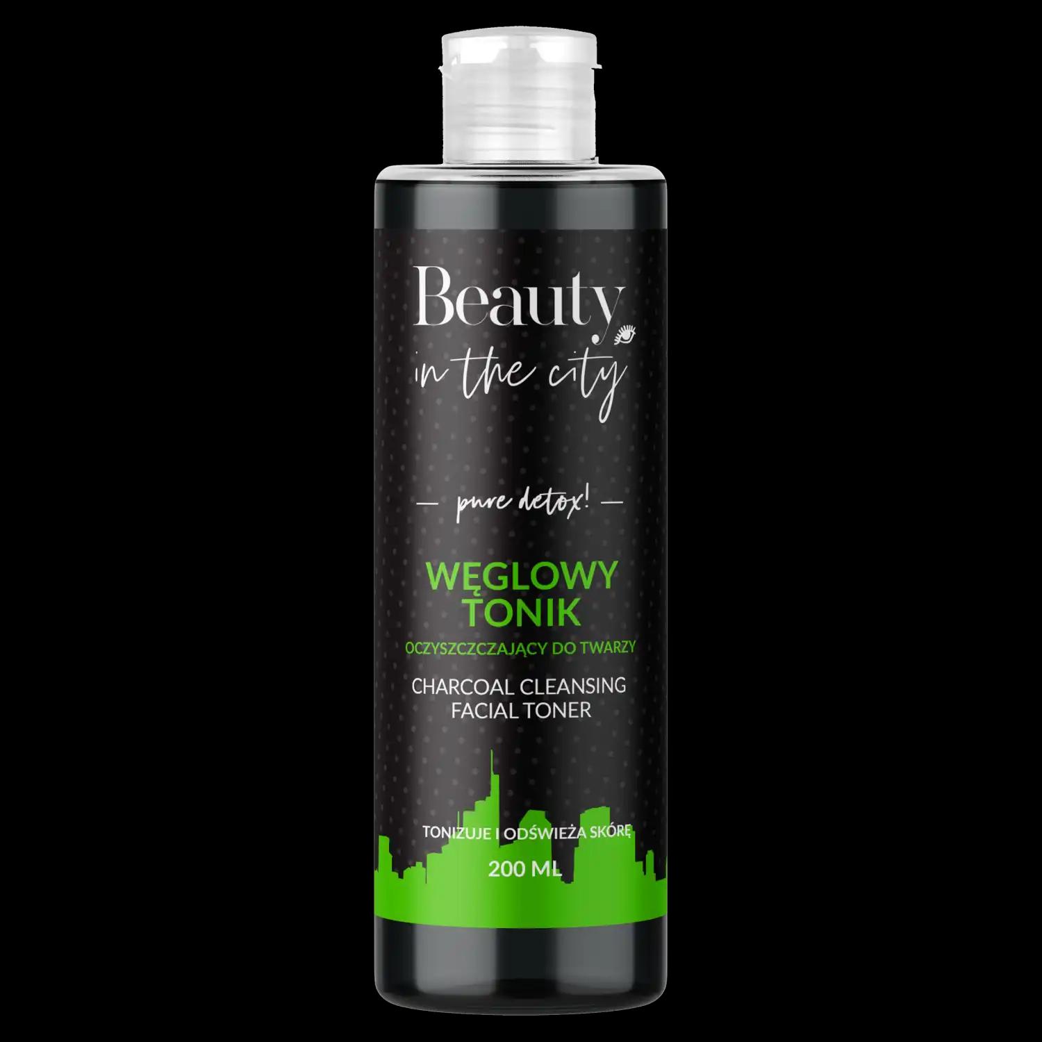 Beauty In The City Detox węglowy tonik oczyszczający do twarzy, 200 ml