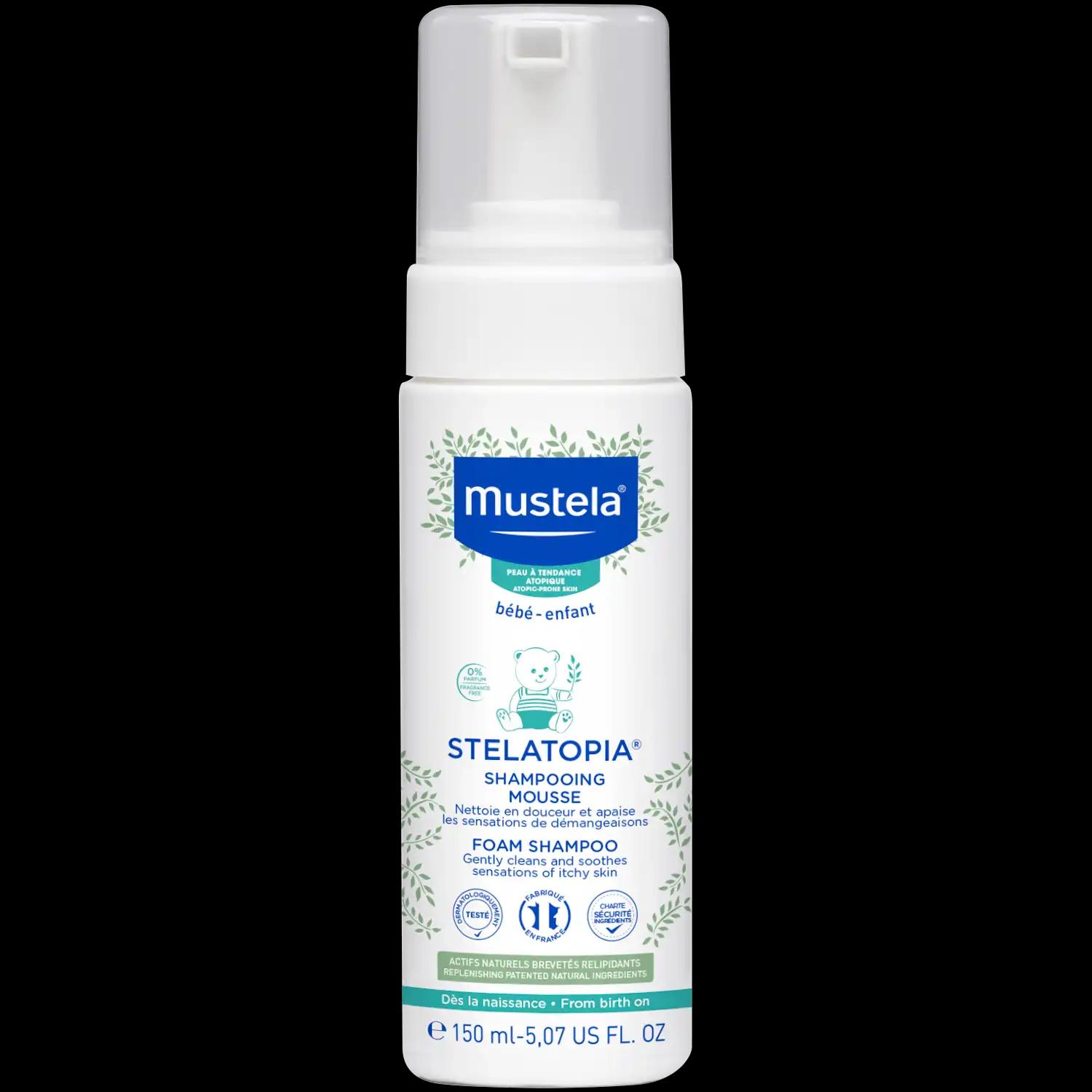 Mustela Stelatopia w piance dla dzieci, 150 ml