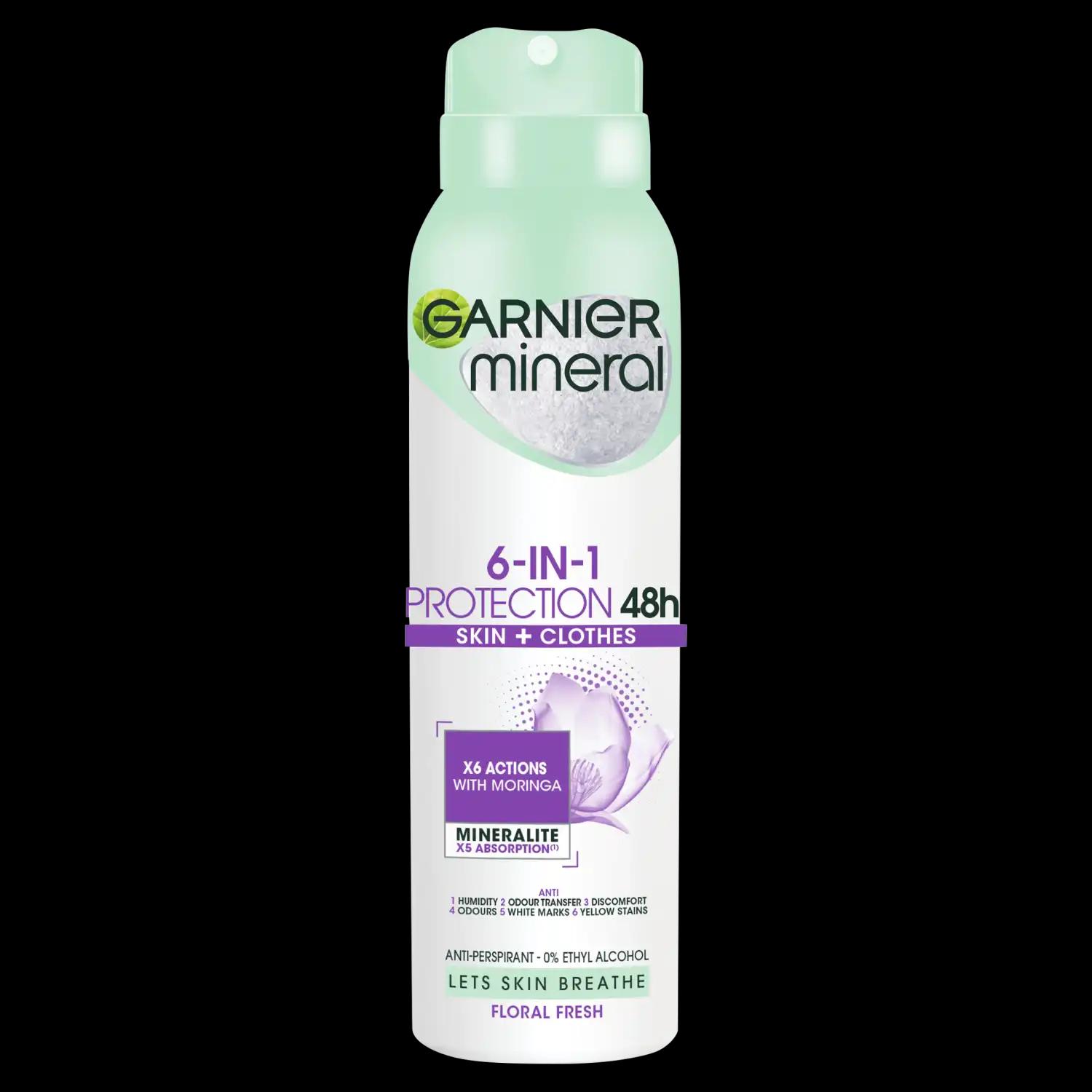 Garnier Mineral P6 Floral antyperspirant w sprayu damski, 150 ml