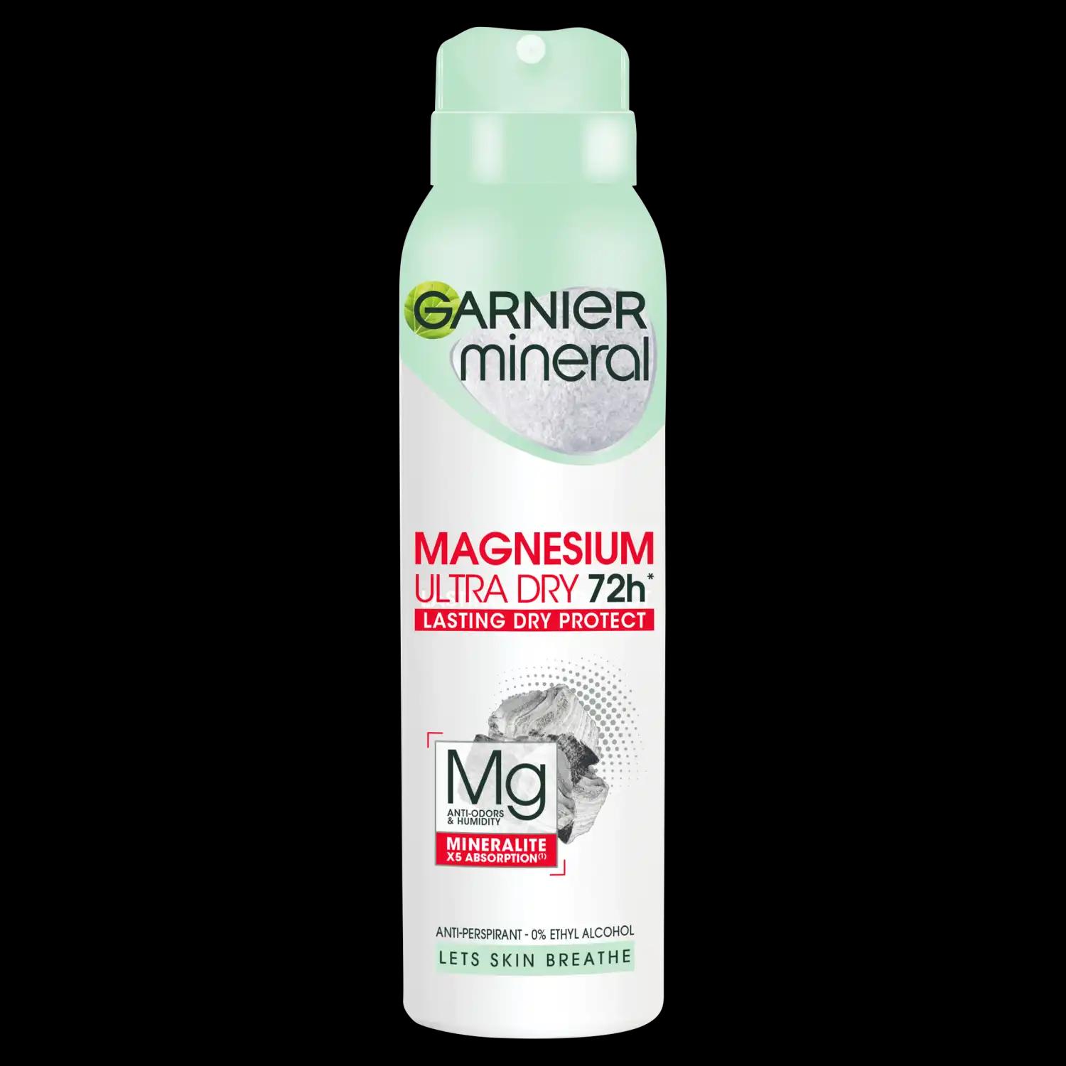 Garnier Mineral Magnesium UD antyperspirant w sprayu damski, 150 ml