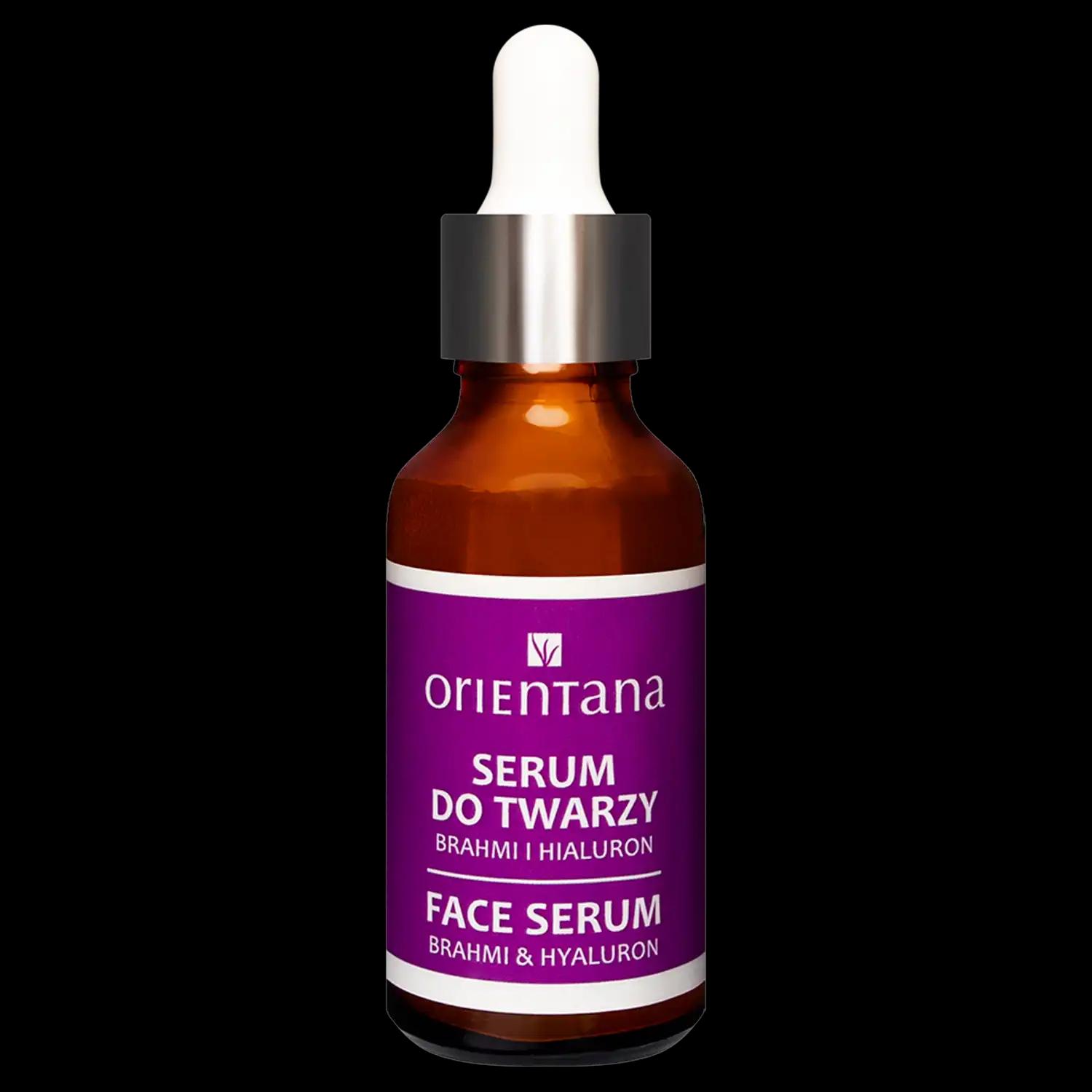 Orientana Bio serum do twarzy z brahmi i kwasem hialuronowym, 30 ml