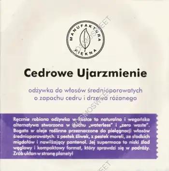 MANUFAKTURA PIĘKNA Cedrowe Ujarzmienie do włosów średnioporowatych o zapachu cedru i drzewa różanego 55 g