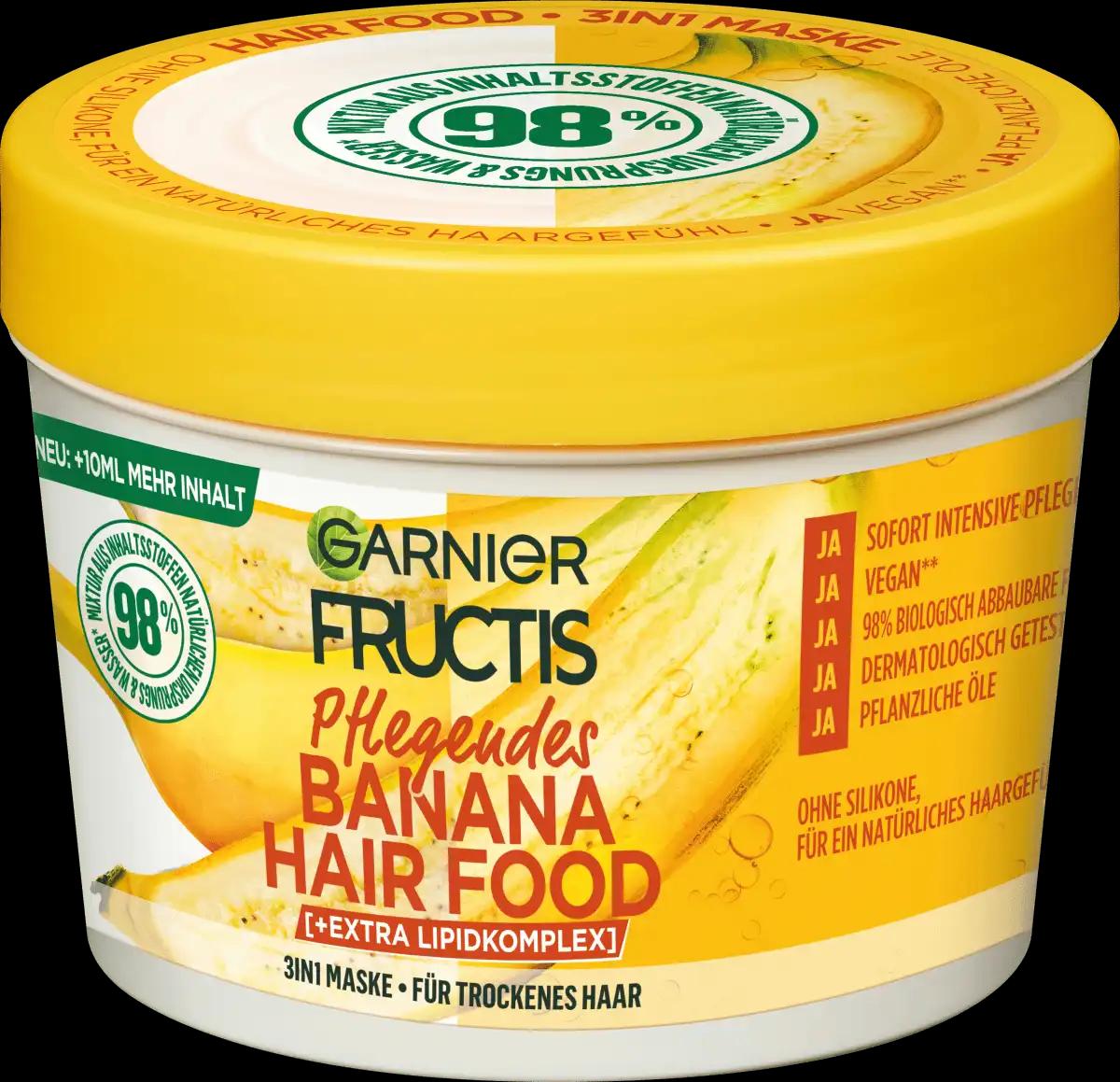 Garnier Haarkur Banana Hair Food 3in1 Maske, 400 ml