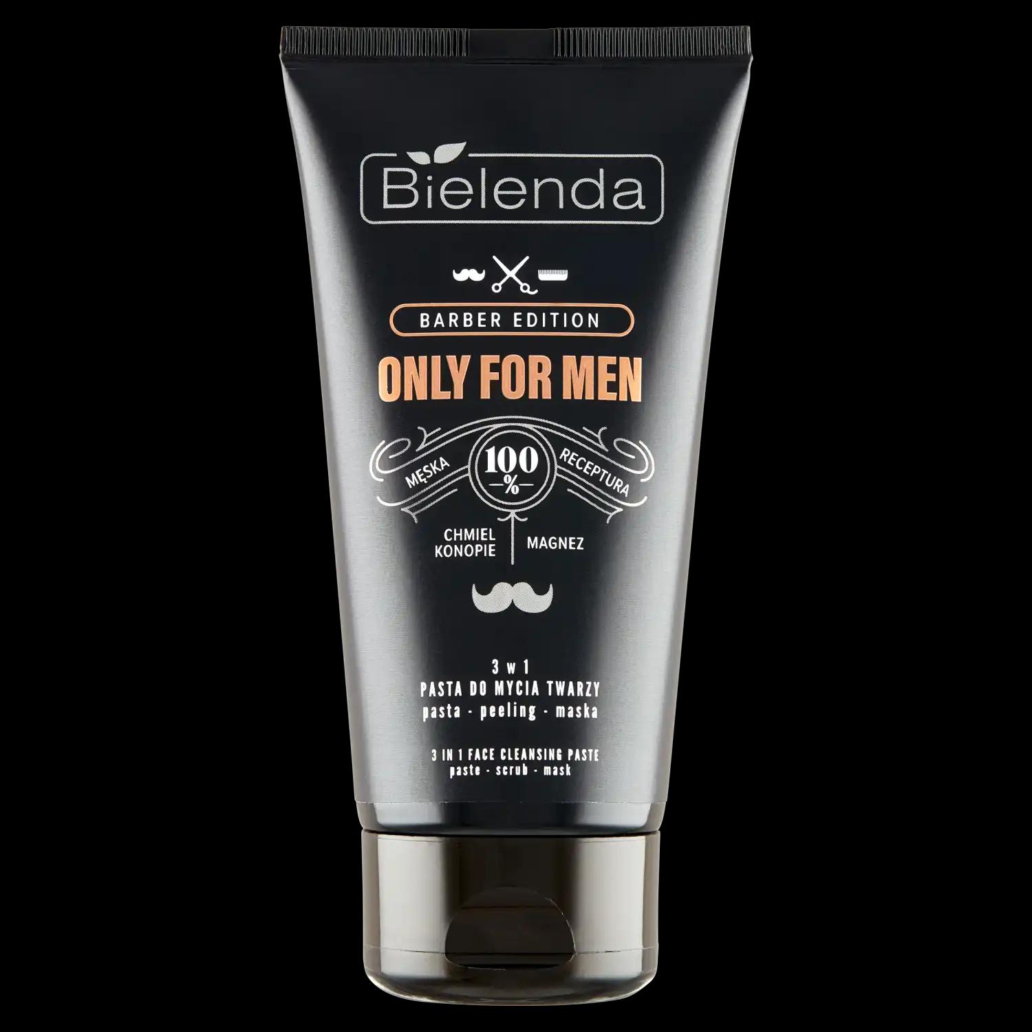 Bielenda Only For Men Barber pasta 3w1 do mycia twarzy, 150 g