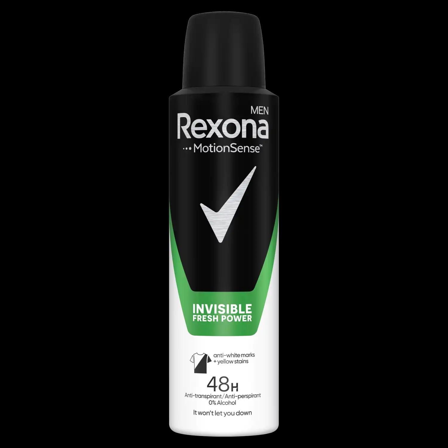 Rexona Invisible Fresh Power Men antyperspirant w sprayu męski, 150 ml