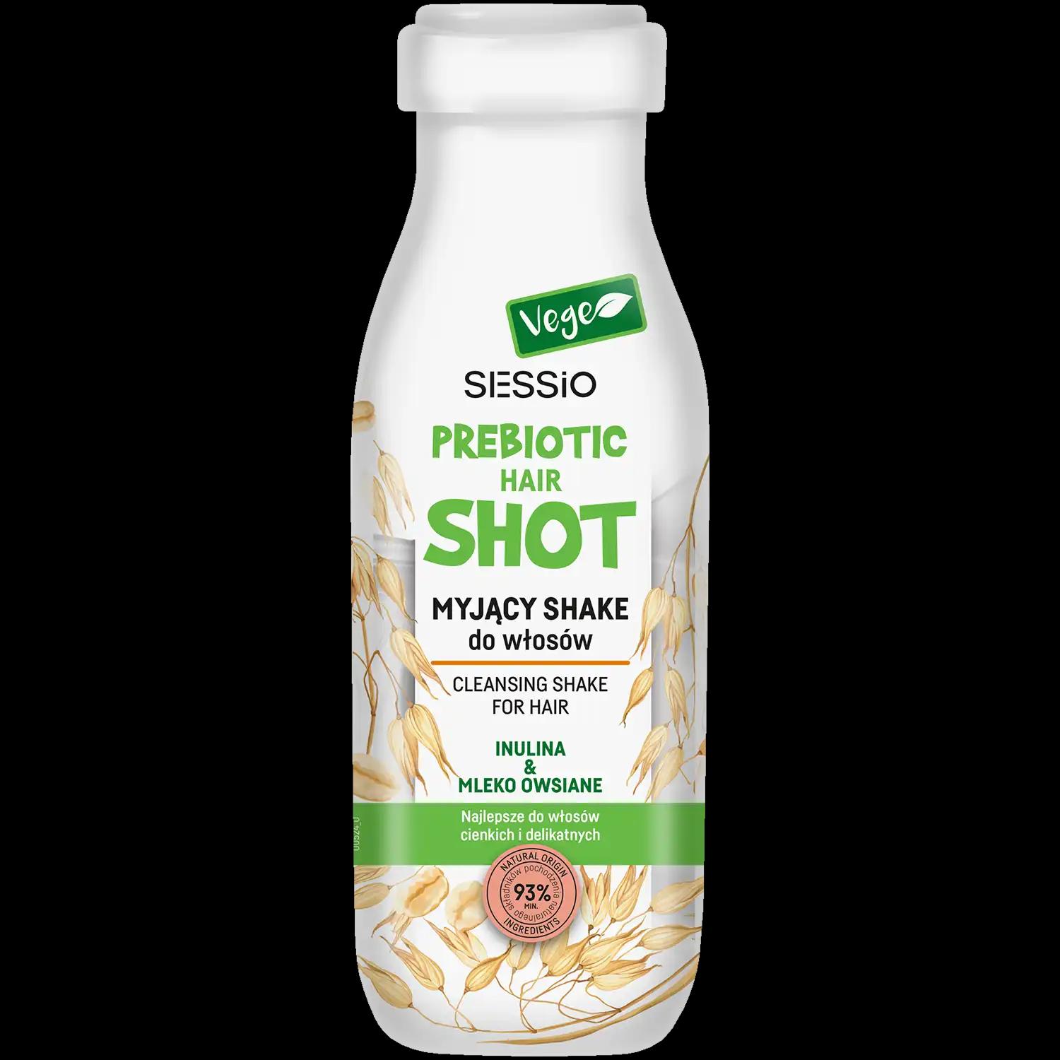 Sessio Prebiotic Shot myjący shake z mlekiem owsianym do włosów, 350 g