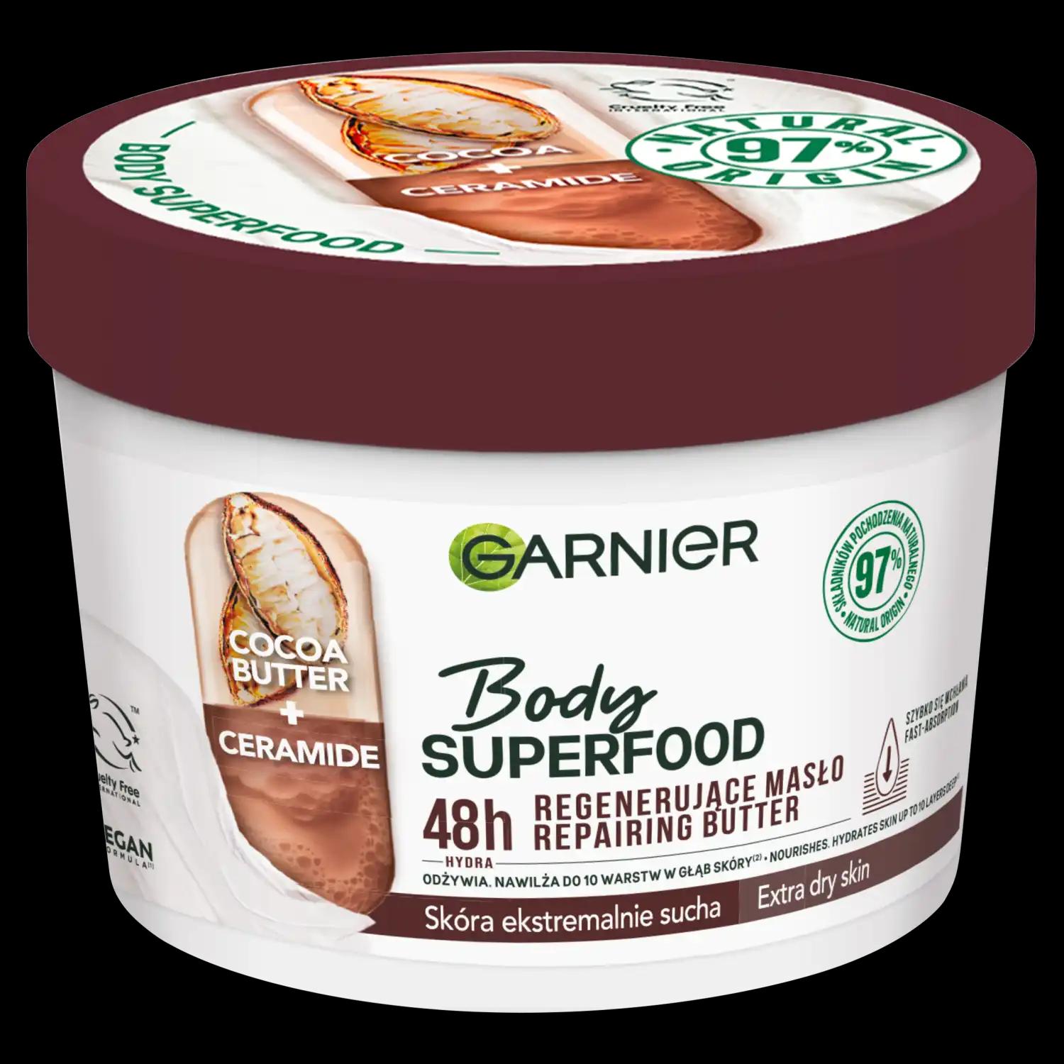 Garnier Body Superfood masło kakaowe do ciała, 380 ml