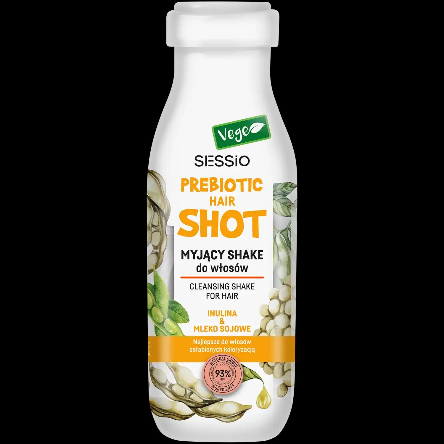 Sessio Prebiotic Shot myjący shake z mlekiem sojowym do włosów, 350 g