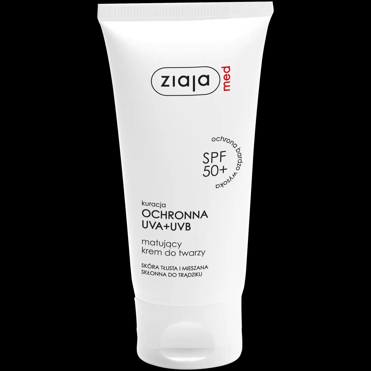 Ziaja Med. krem matujący SPF50+ do twarzy, 50 ml