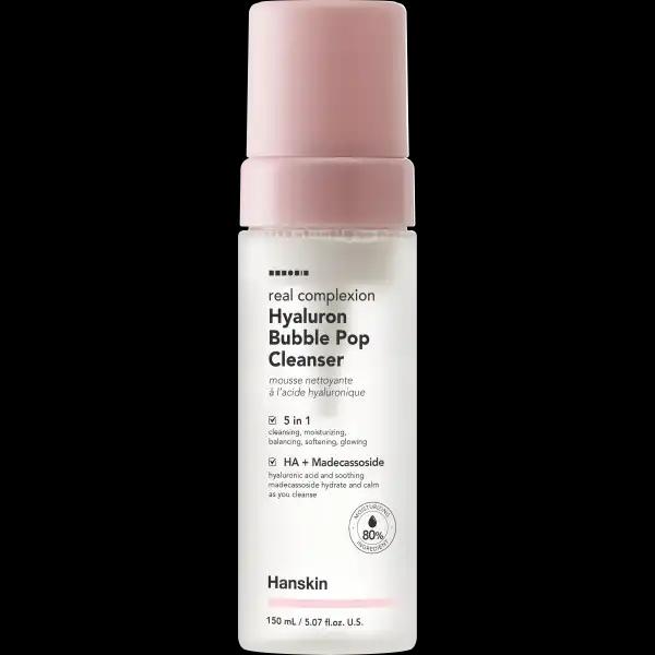 Hanskin Real complexion pianka oczyszczająca do twarzy z kwasem hialuronowym, 150 ml