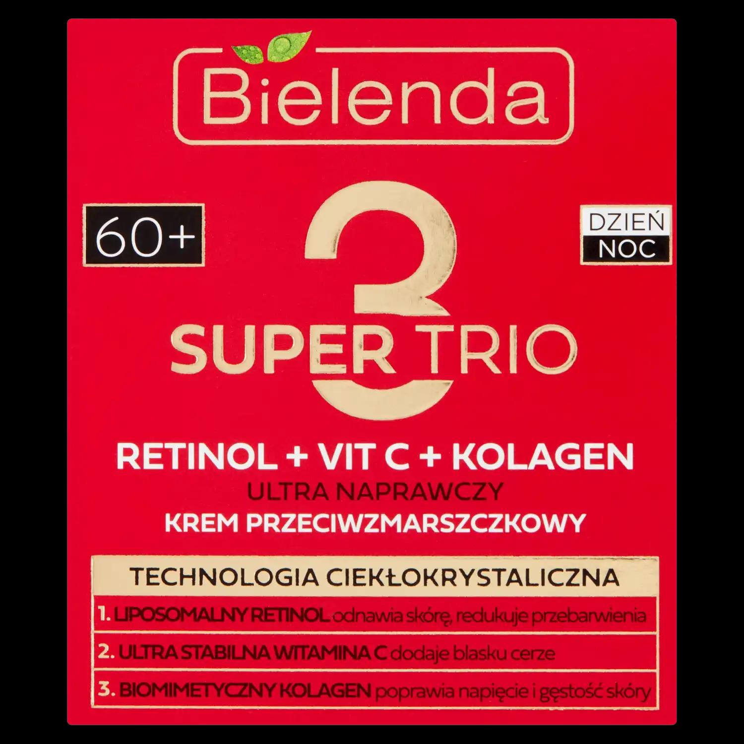 Bielenda Super Trio przeciwzmarszczkowy krem do twarzy 60+, 50 ml