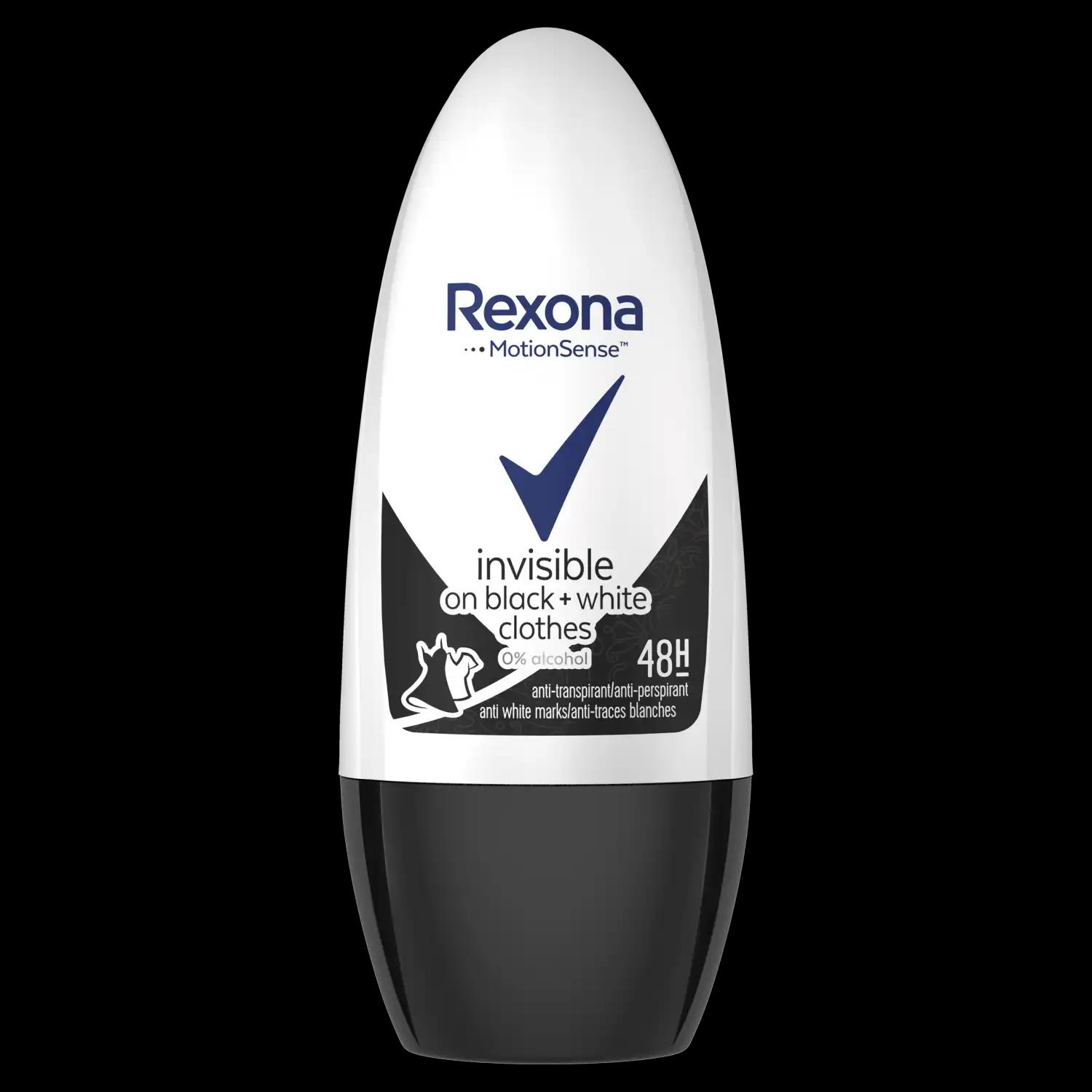 Rexona Invisible Black + White Diamond antyperspirant damski w kulce, 50 ml