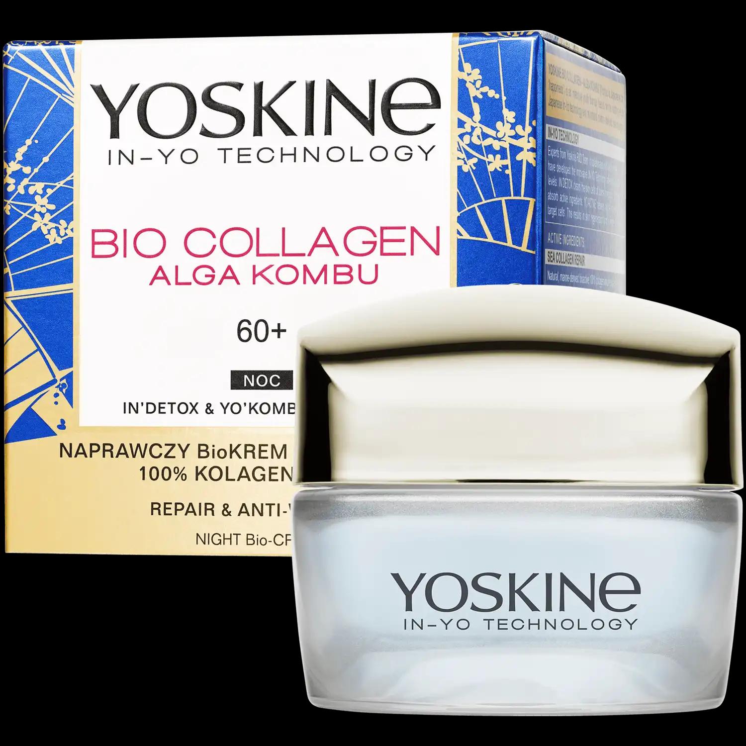 Yoskine Bio Collagen krem do twarzy na noc 60+, 50 ml