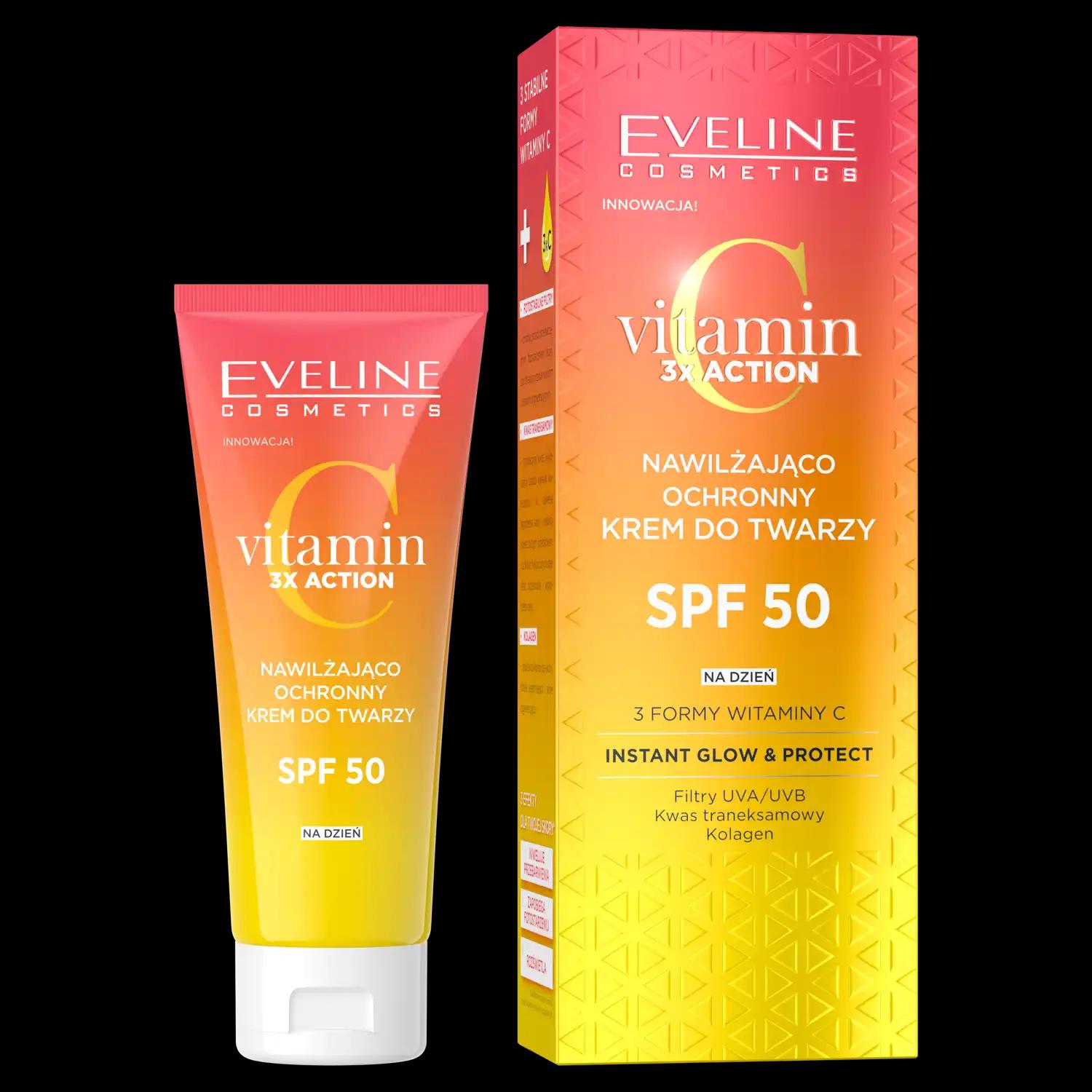 Eveline Cosmetics Vitamin C nawilżający krem z SPF50 do twarzy, 30 ml