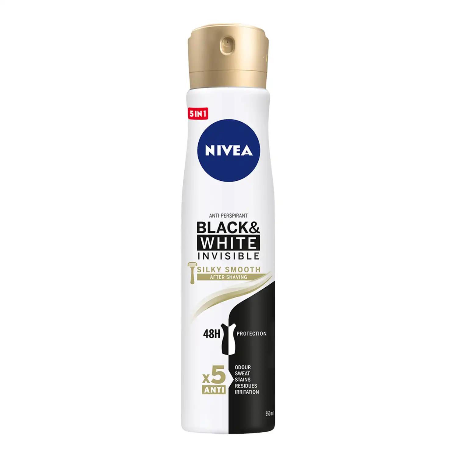 Nivea Black&White antyperspirant w sprayu damski, 250 ml