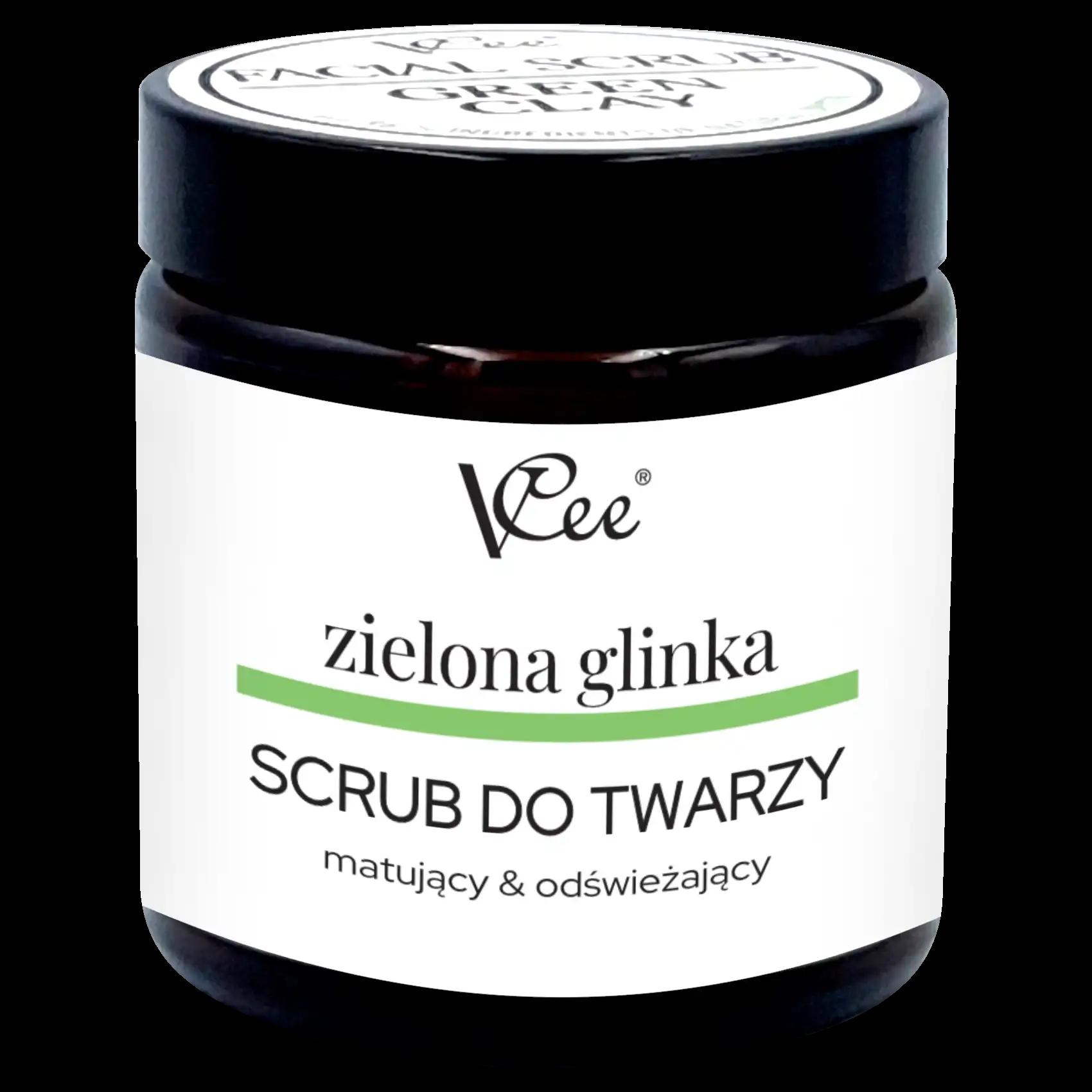 VCee Vcee peeling do twarzy z zieloną glinką, 100 ml