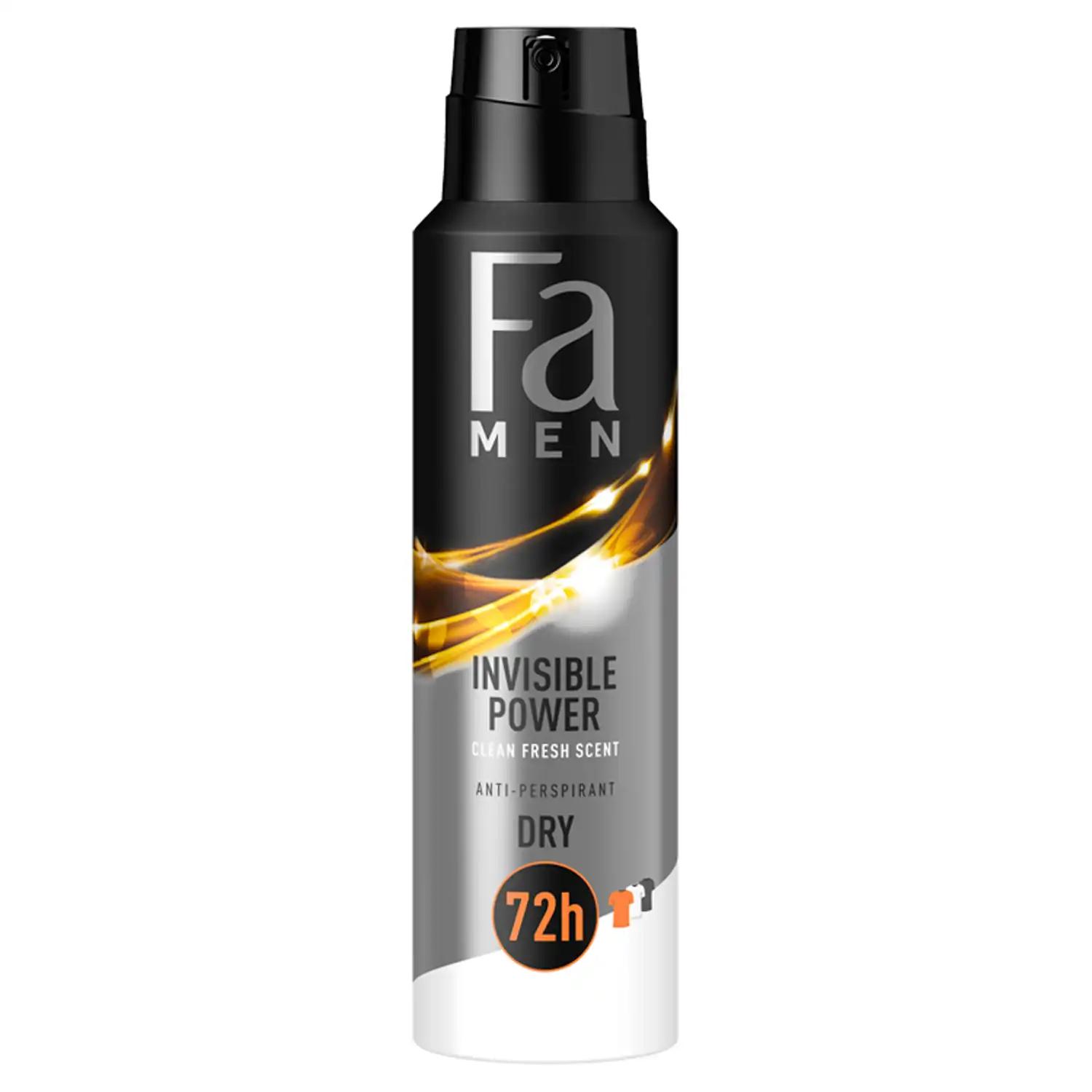 Fa Cosmetics Men Invisible Power 48H dezodorant męski w sprayu, 150 ml