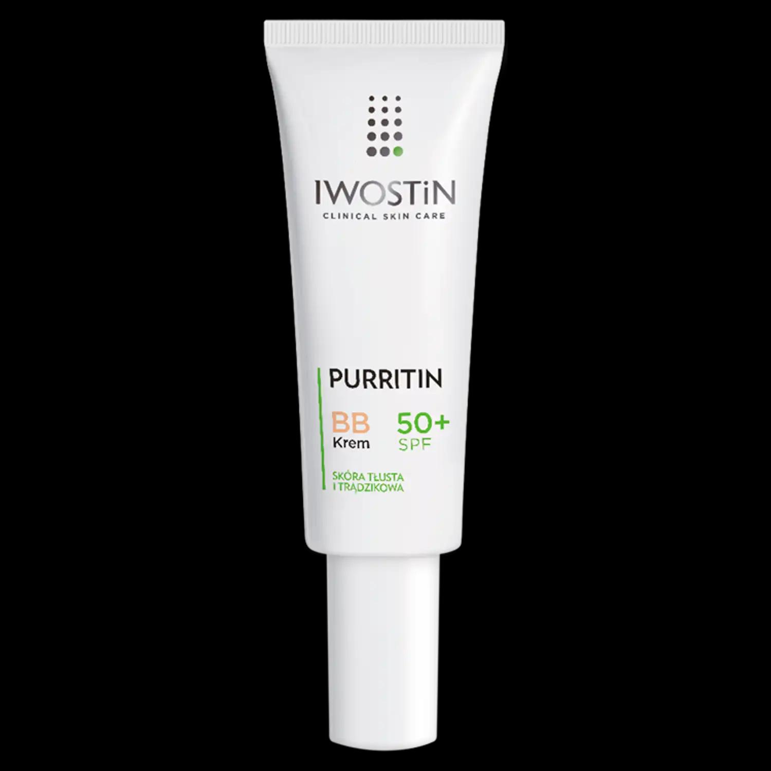 Iwostin Purritin krem BB do twarzy SPF50+, 30 ml