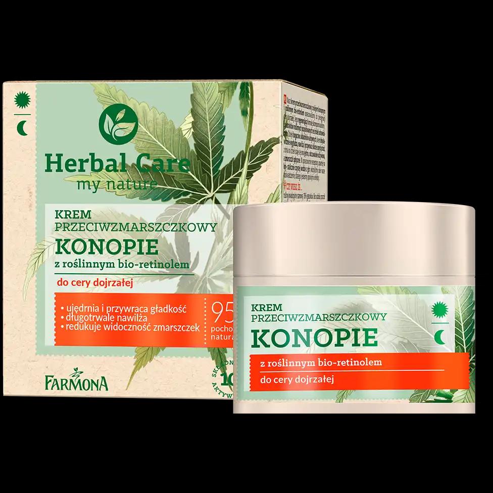 Herbal Care Konopie przeciwzmarszczkowy krem z konopią do twarzy, 50 ml