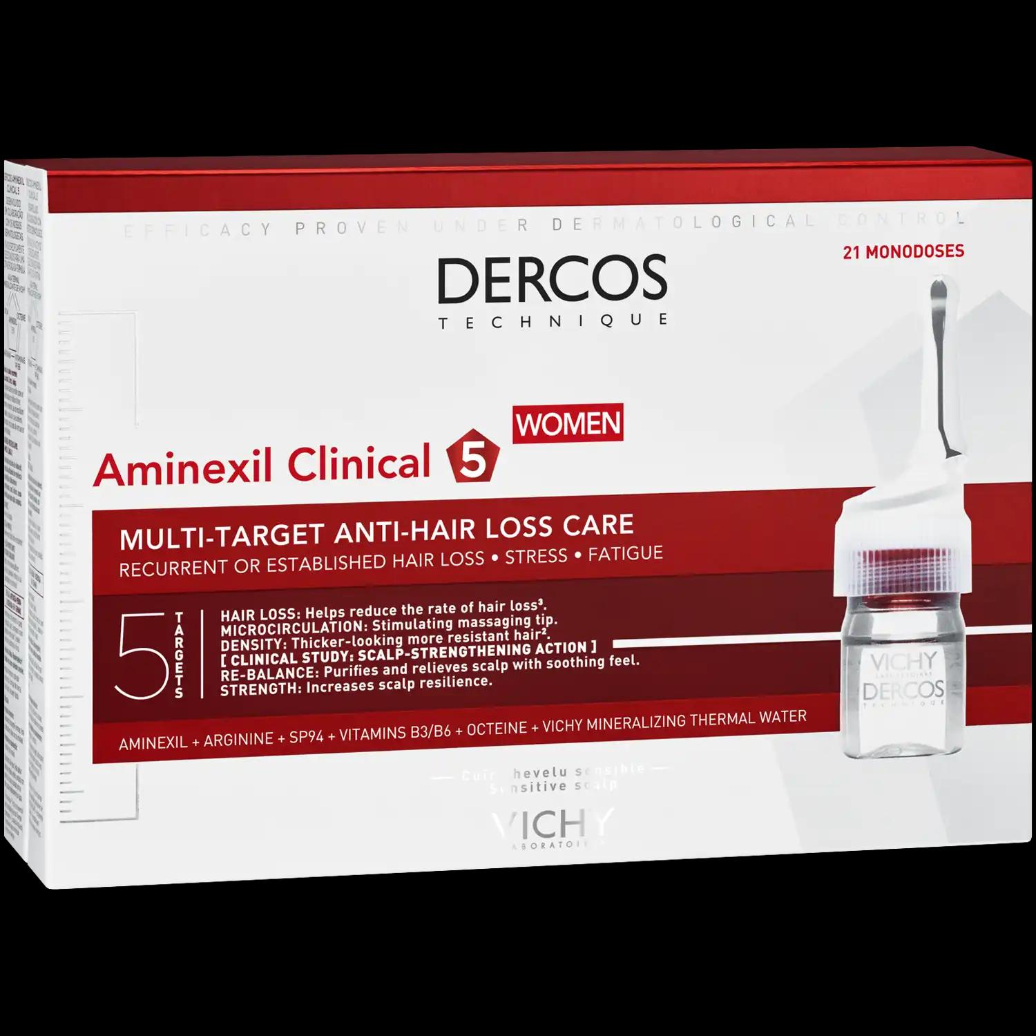 Vichy Dercos Aminexil Clinical 5 kuracja przeciw wypadaniu włosów w ampułkach