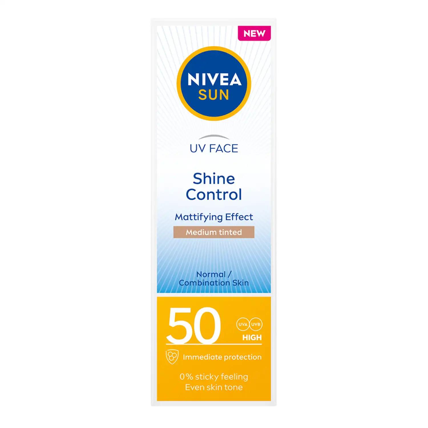 Nivea Sun matujący krem koloryzujący z SPF50 do twarzy, 50 ml