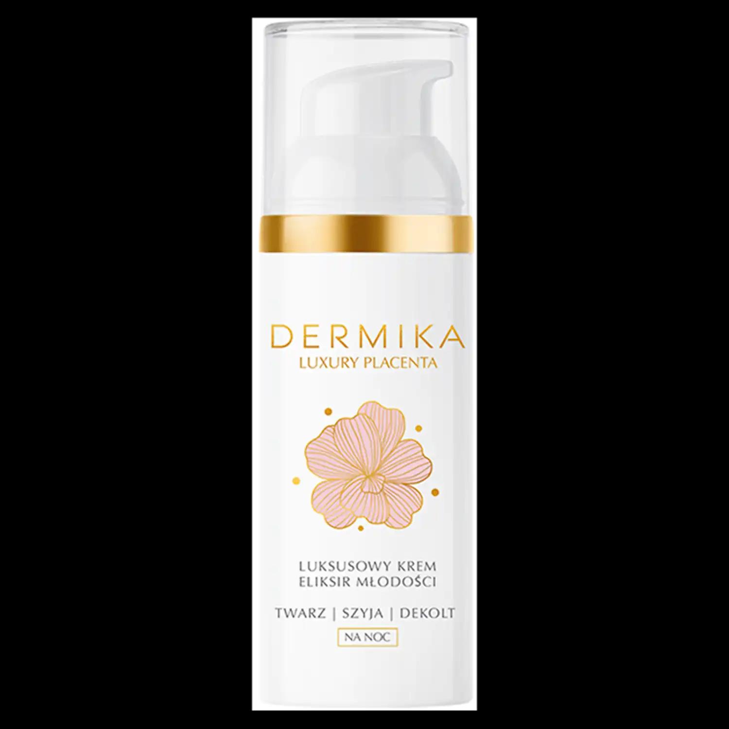 Dermika Luxury Placenta wygładzający krem do twarzy, szyi i dekoltu, 50 ml