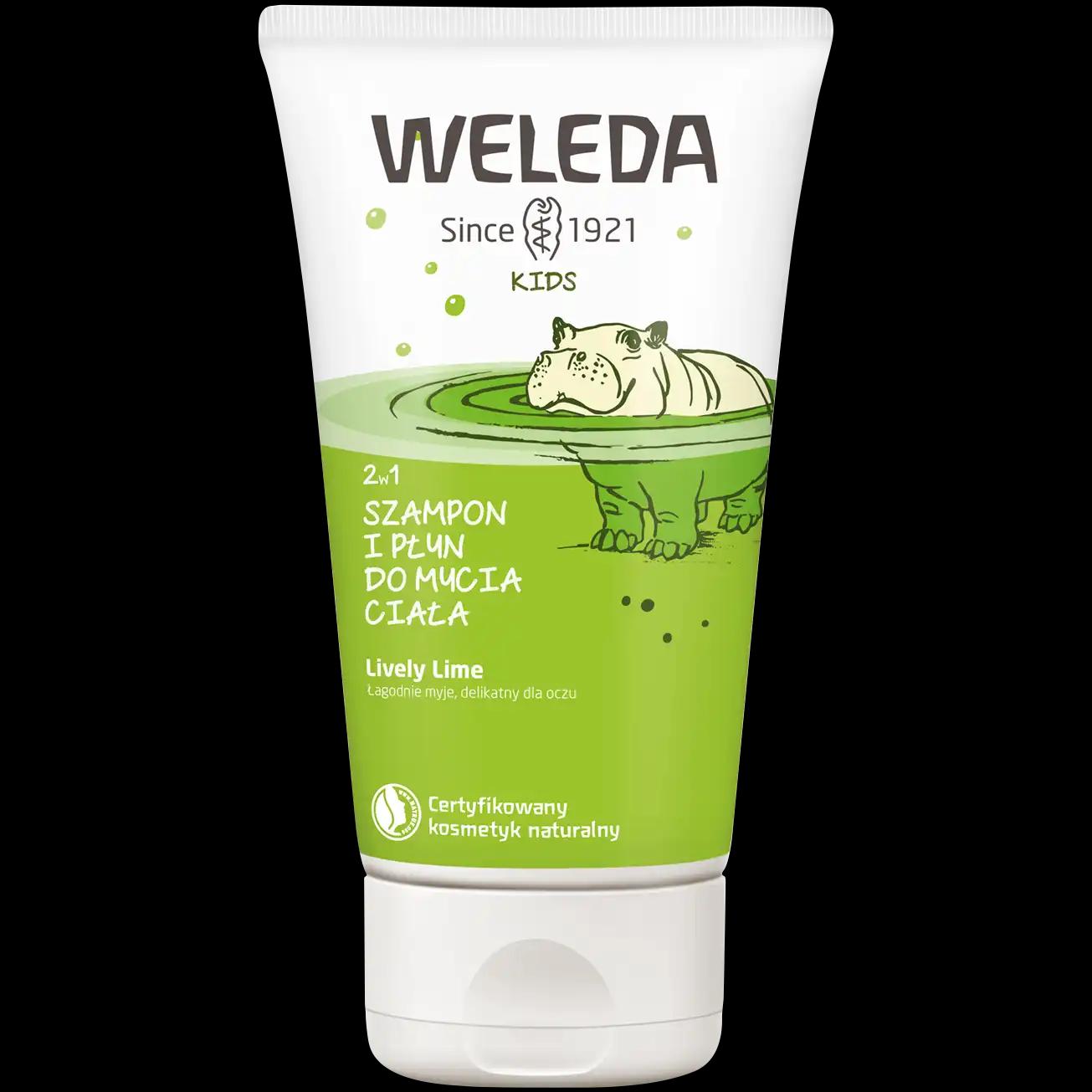 Weleda Kids do włosów i płyn do mycia ciała lively lime, 150 ml