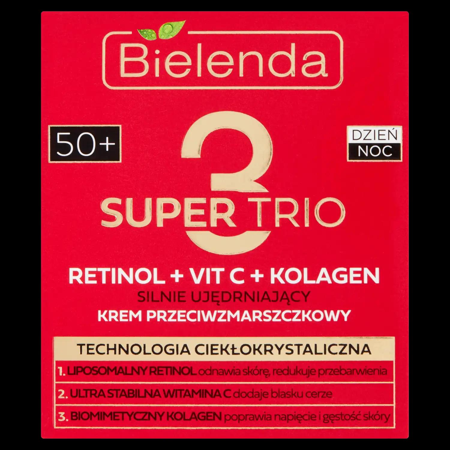 Bielenda Super Trio przeciwzmarszczkowy krem do twarzy 50+, 50 ml