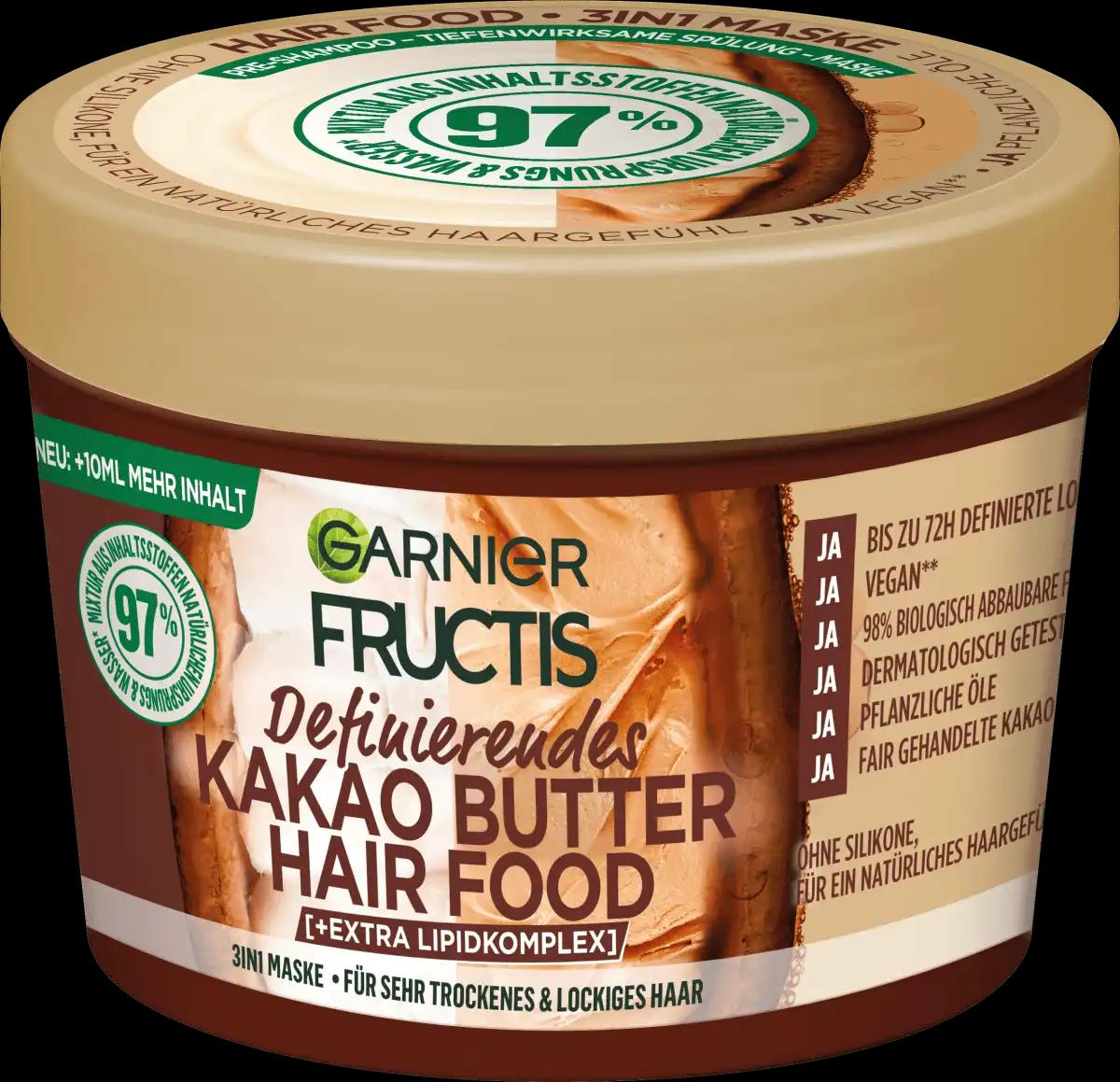 Garnier Haarkur Kakao Butter Hair Food 3in1 Maske, 400 ml