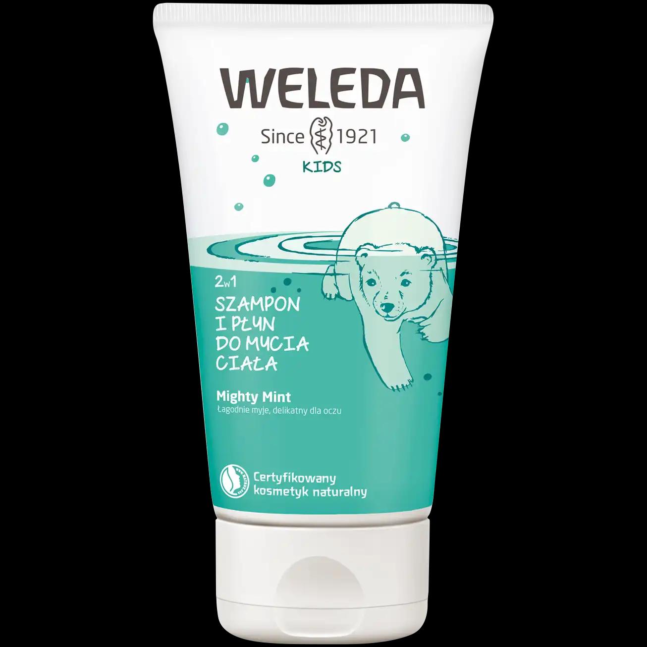 Weleda Kids do włosów i płyn do mycia ciała mighty mint, 150 ml