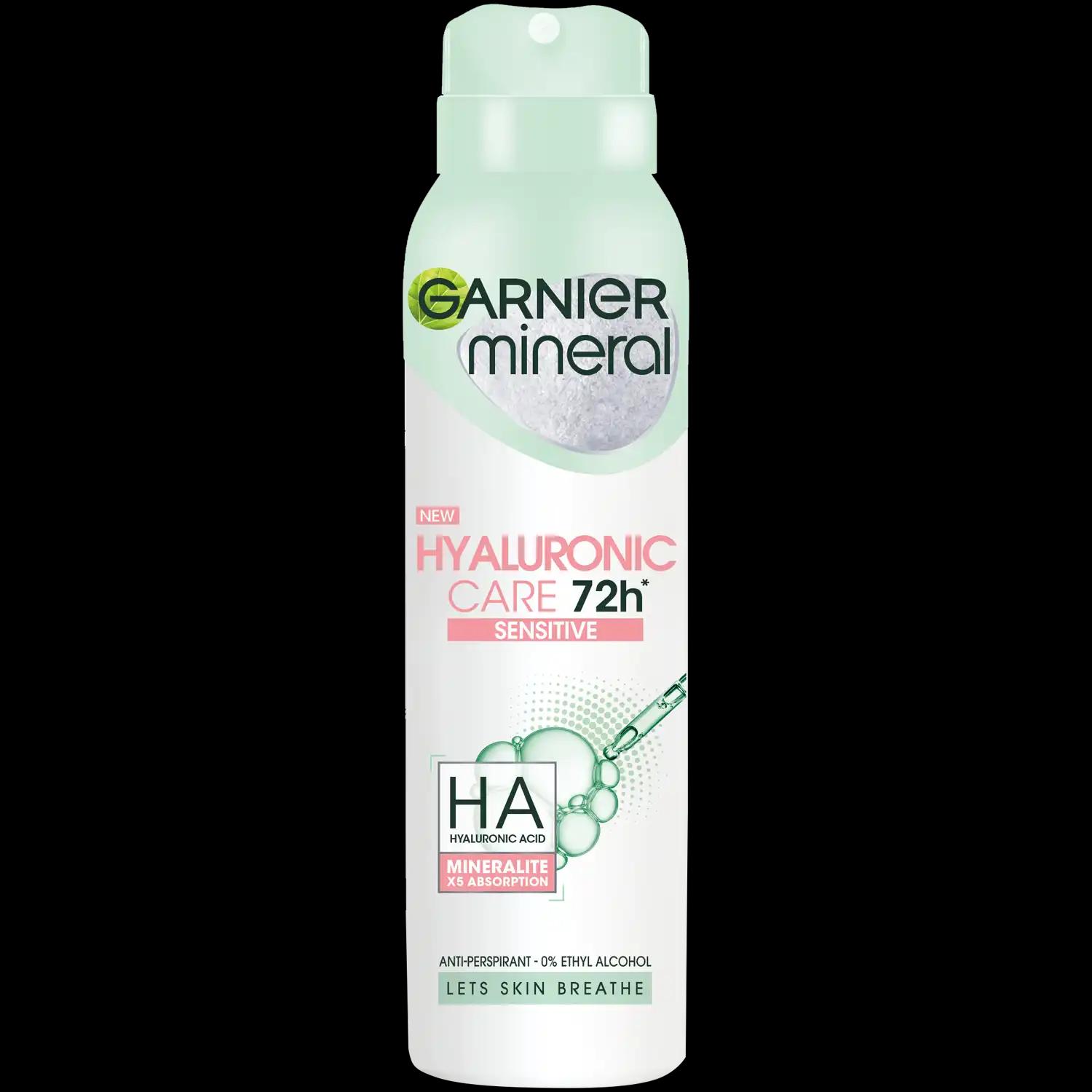 Garnier Mineral Hyaluron Care antyperspirant w sprayu damski, 150 ml