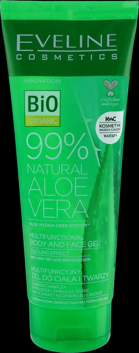 Eveline Cosmetics NATURAL ALOE VERA Multifunkcyjny żel do ciała i twarzy, 250 ml