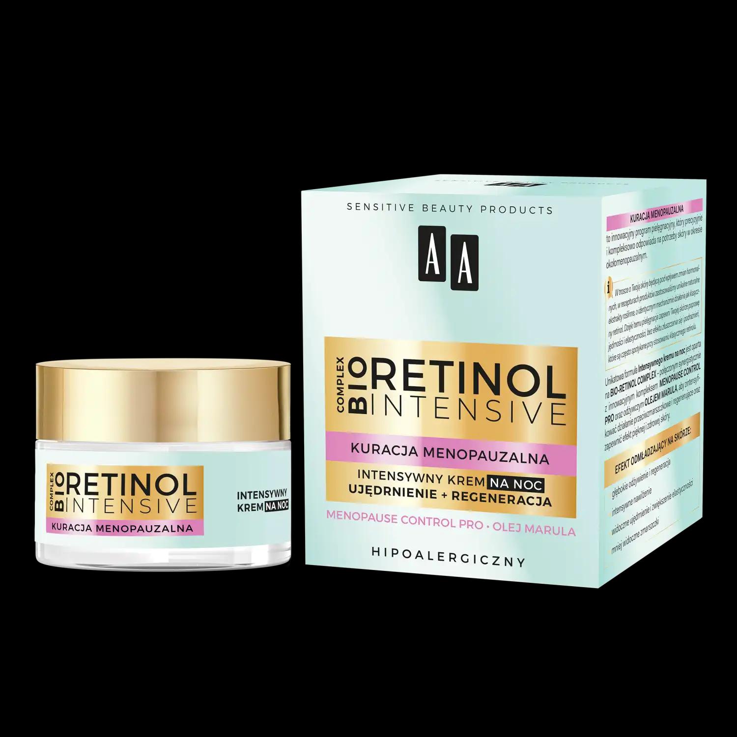 AA Retinol Intensive aktywny krem-kuracja menopauzalna na noc 50 ml