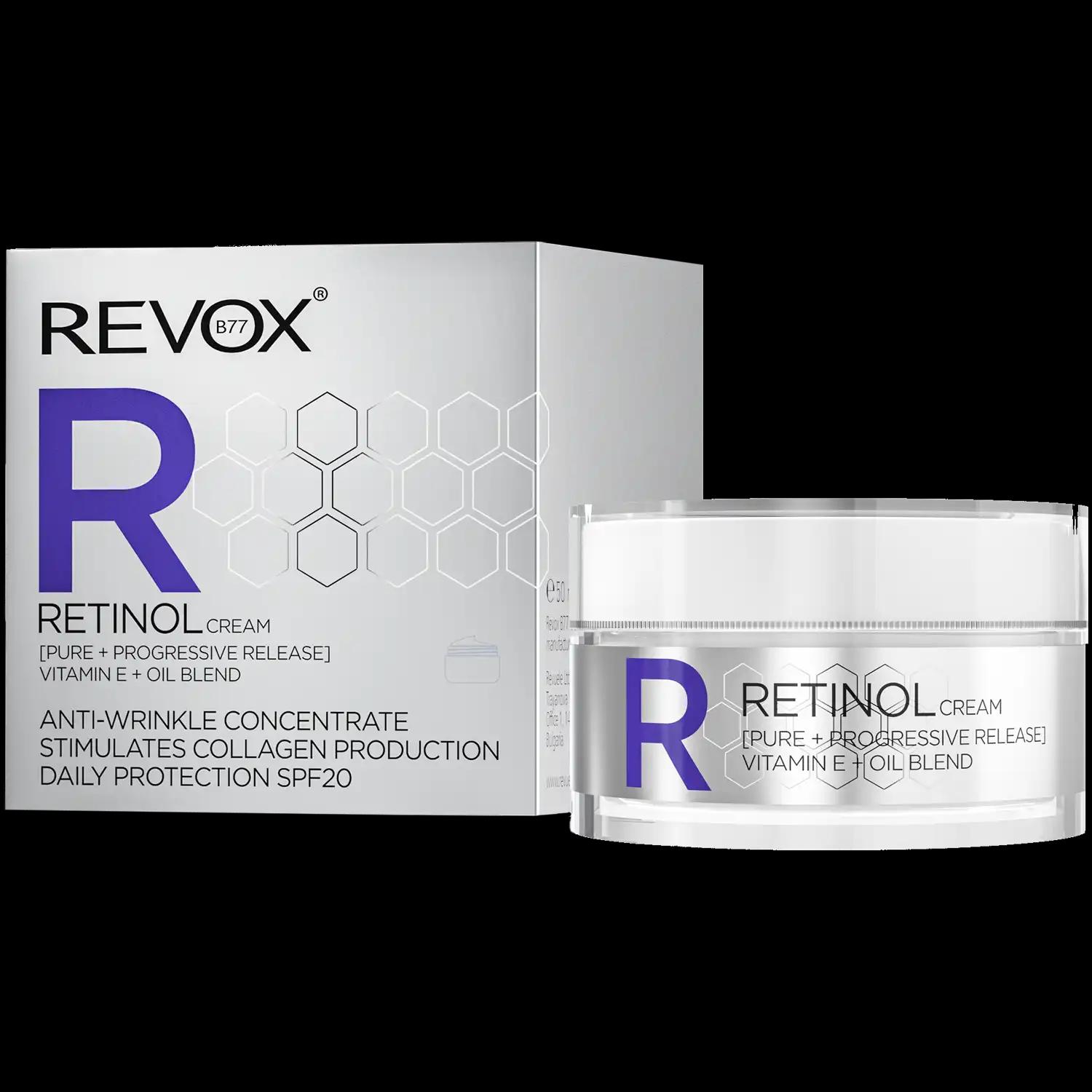 Revox Retinol przeciwzmarszczkowy krem do twarzy SPF20 na dzień, 50 ml