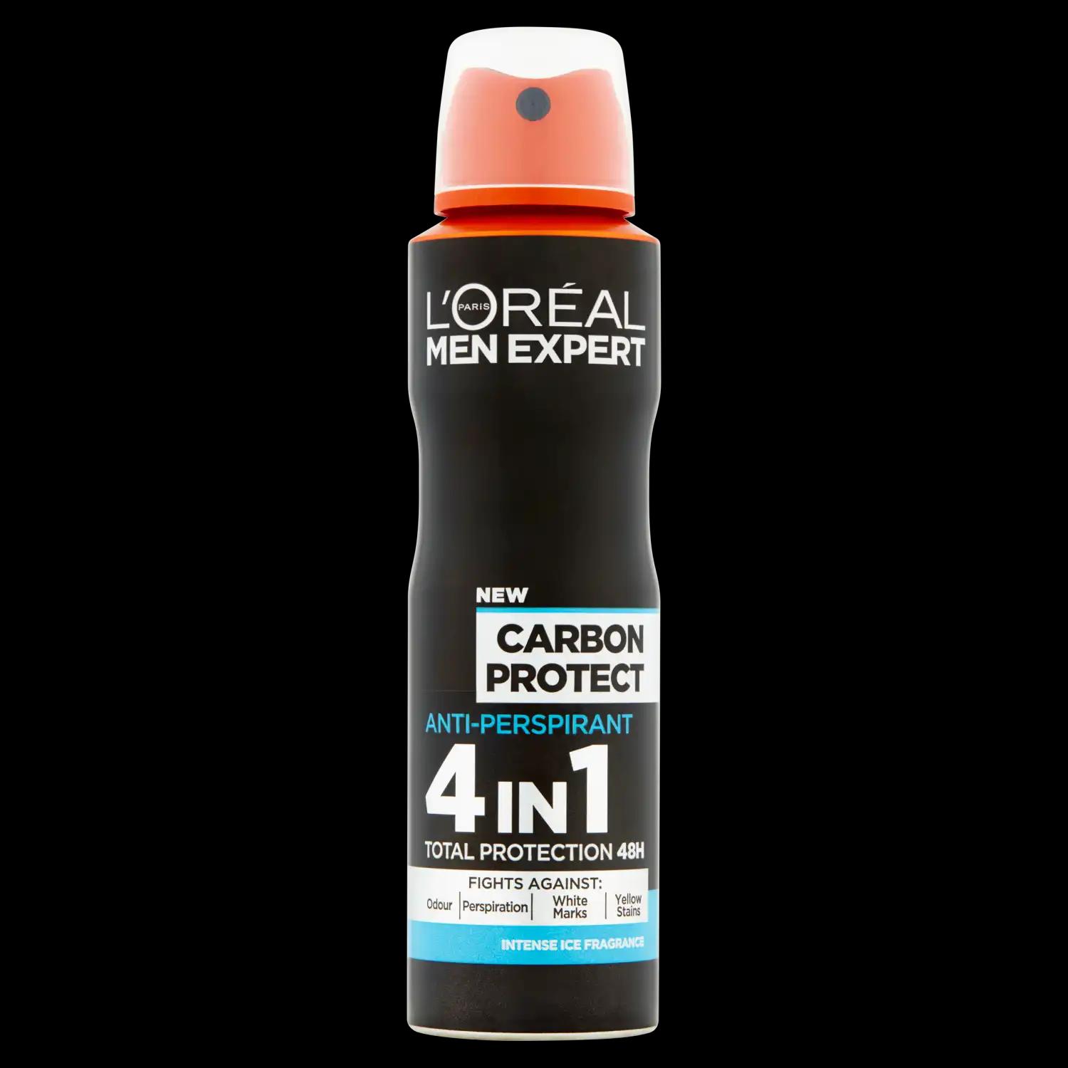 L'Oreal Paris Men Expert Carbon Protect antyperspirant męski w sprayu, 150 ml