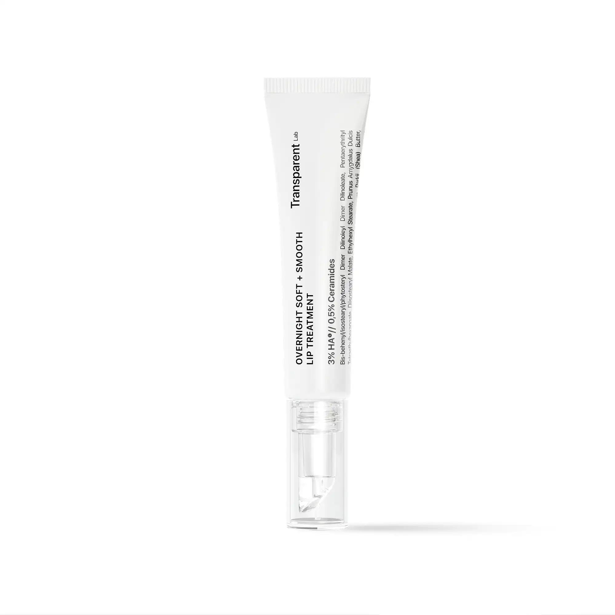 Transparent Lab Overnight Soft + Smooth Lip Treatement nocna kuracja wygładzająca do ust, 15 ml