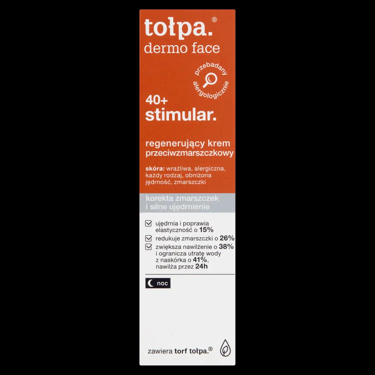 Tolpa Dermo Face Stimular 40+ regenerujący krem przeciwzmarszczkowy, noc, 40 ml