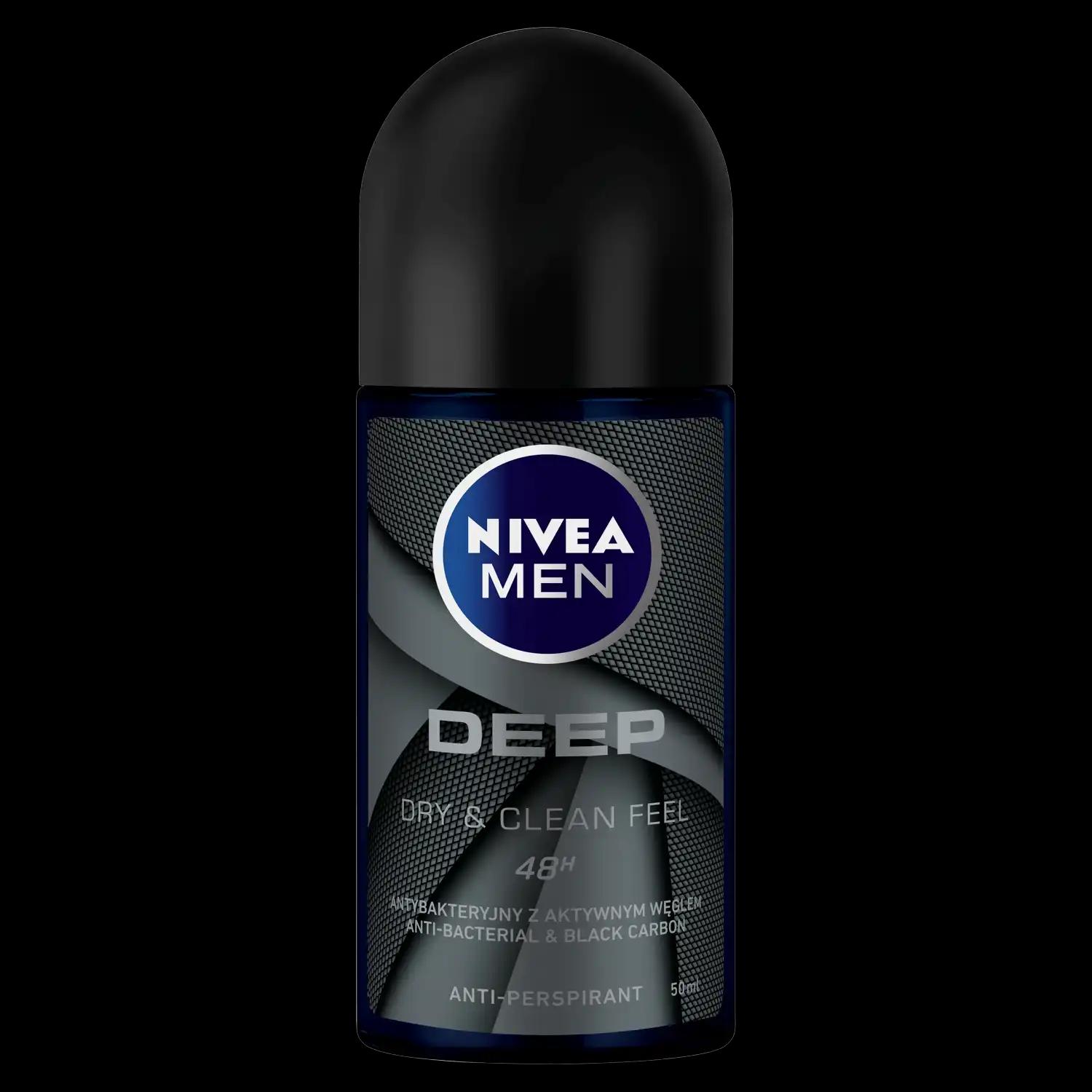 Nivea Men Deep antyperspirant męski w kulce, 50 ml