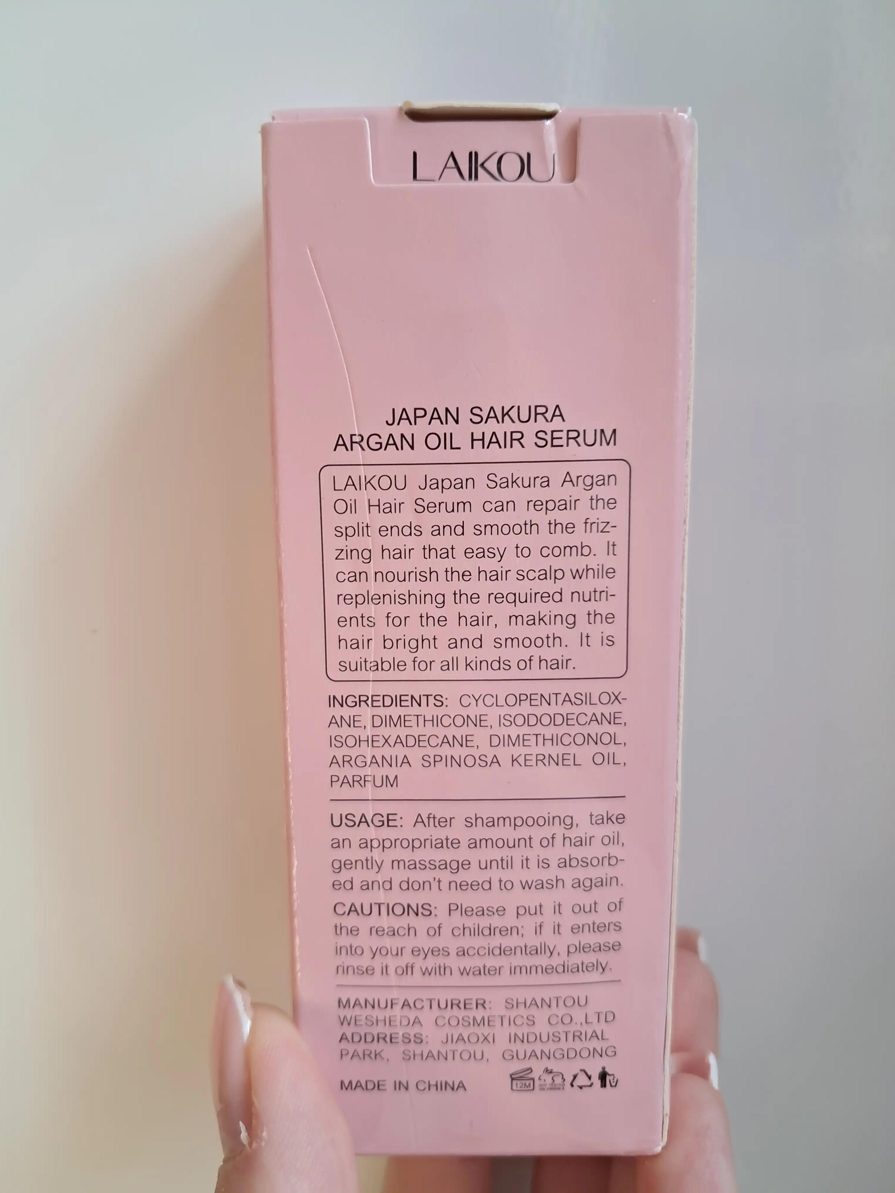 Laikou Sakura argan oil hair serum