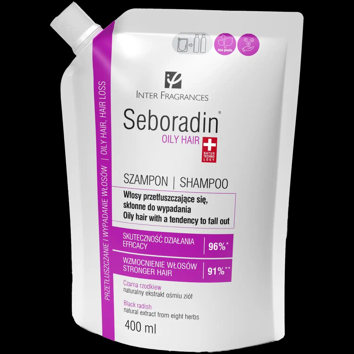 Seboradin Oily Hair zapas u do włosów, 400 ml