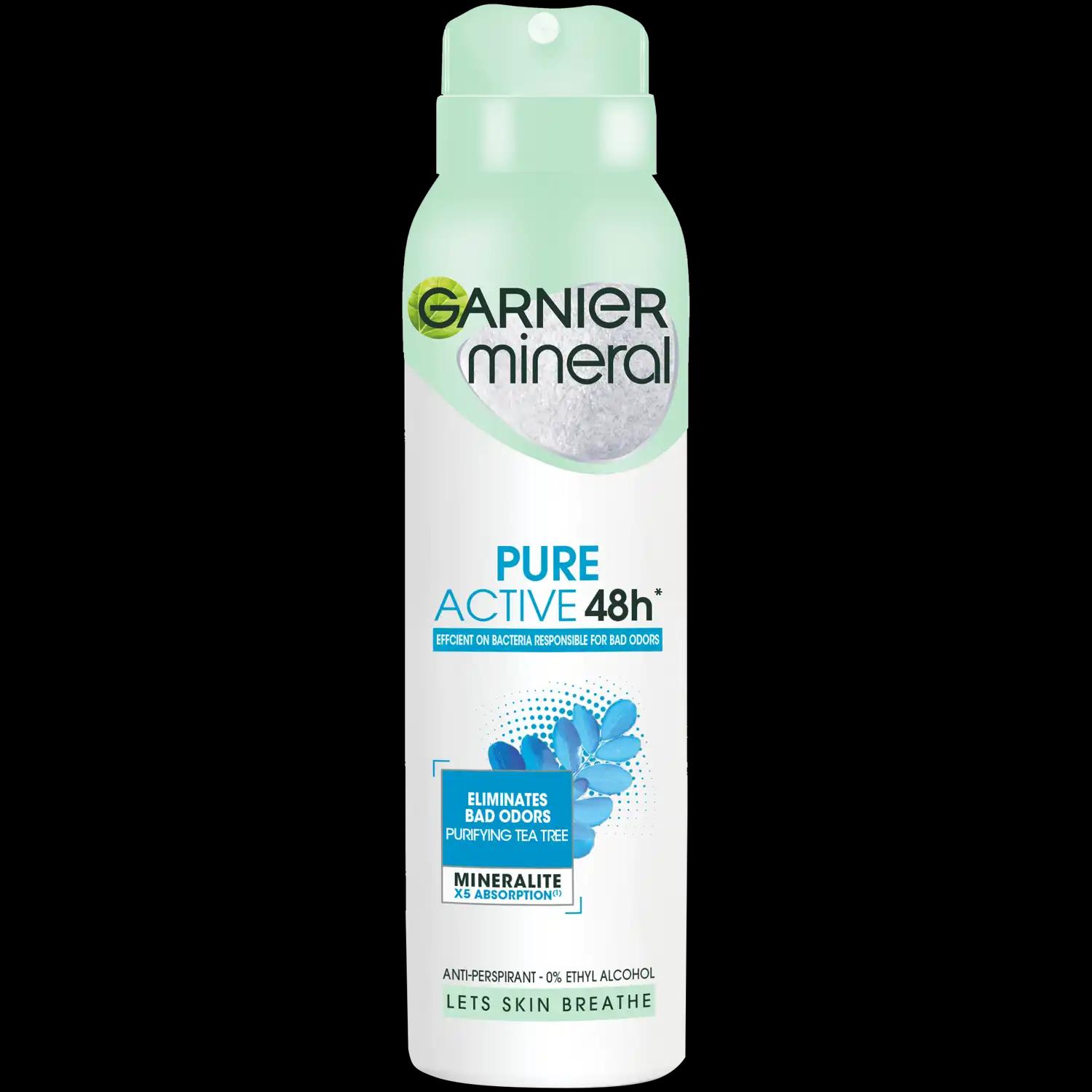 Garnier Mineral Pure Active antyperspirant w sprayu damski, 150 ml