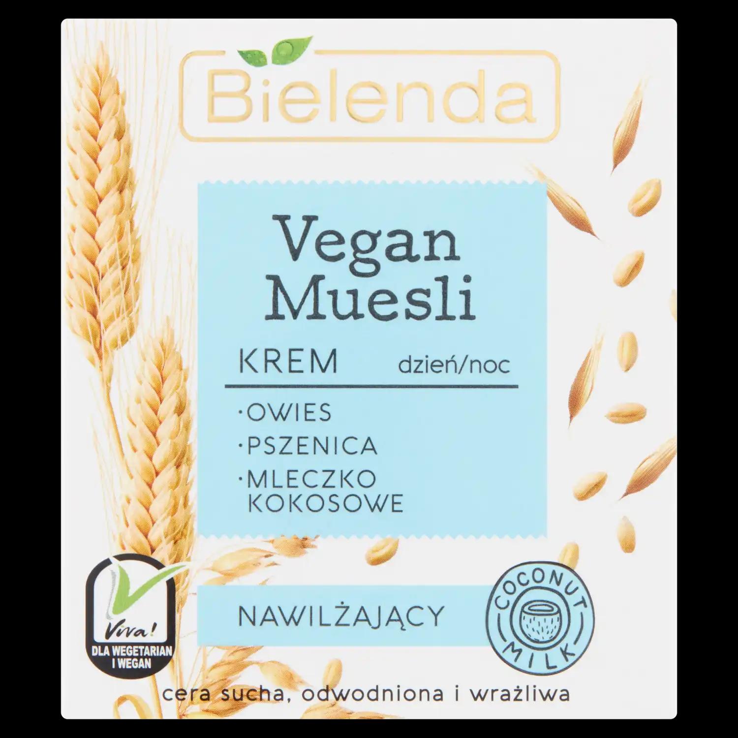 Bielenda Vegan Muesli nawilżający krem do twarzy na dzień i noc, 50 ml