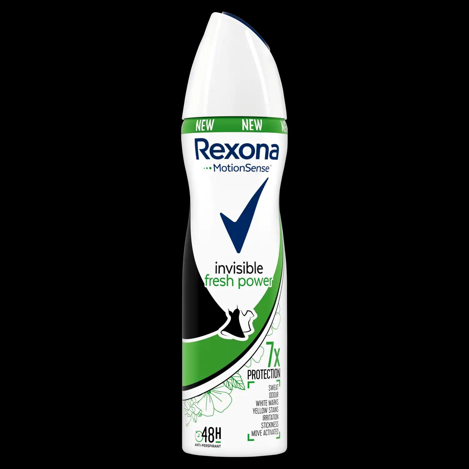 Rexona Invisible Fresh Power antyperspirant w sprayu damski, 150 ml