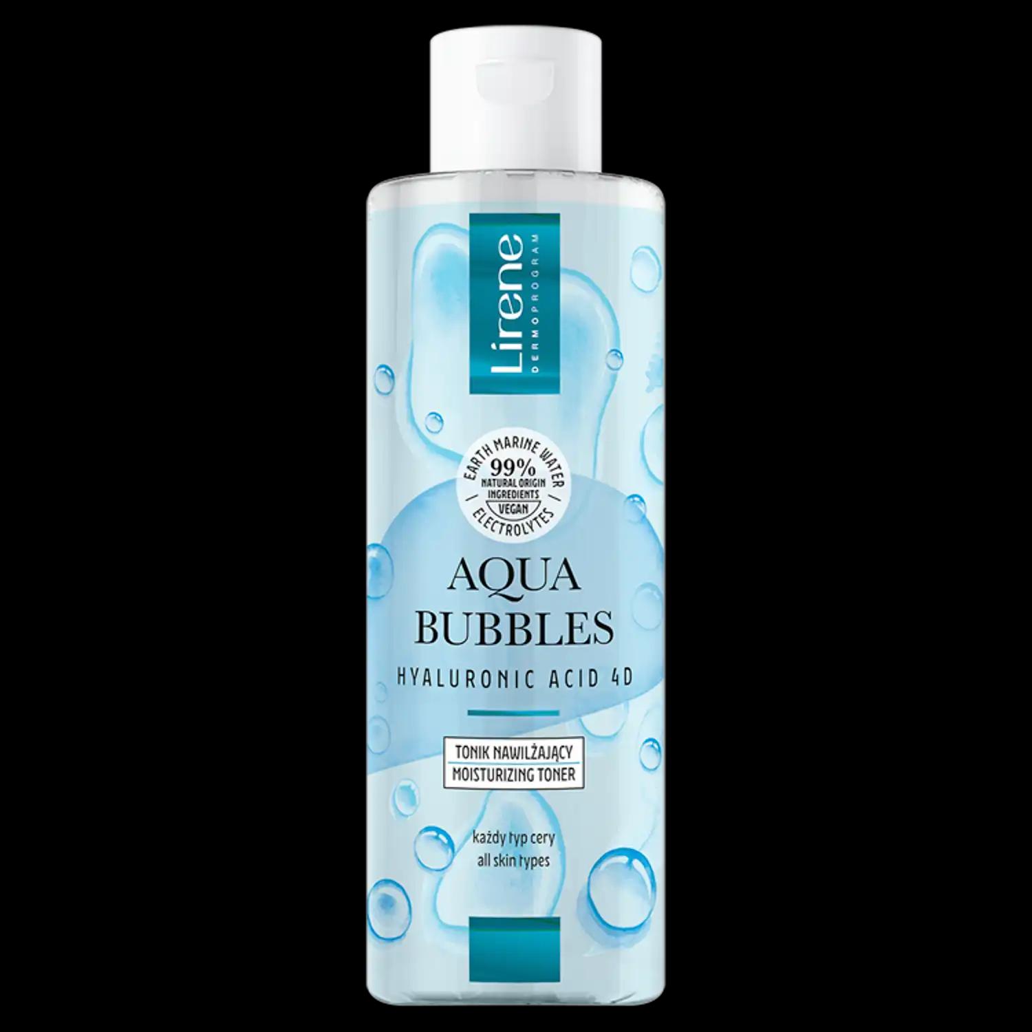 Lirene Aqua Bubbles nawilżający tonik do twarzy, 200 ml