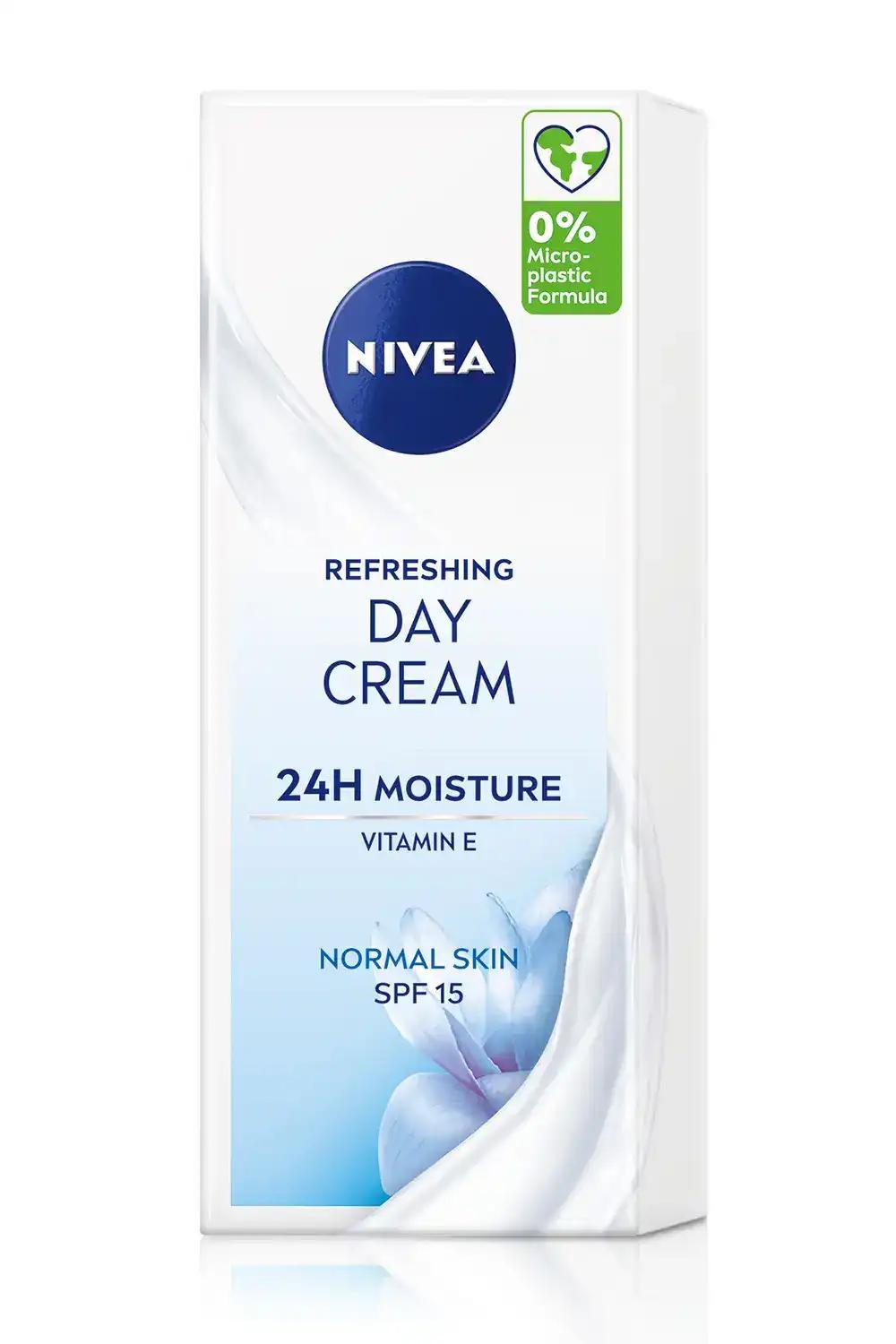 Nivea крем для обличчя денний освіжаючий для нормальної шкіри з SPF15 Зволоження 24 год., 50 мл