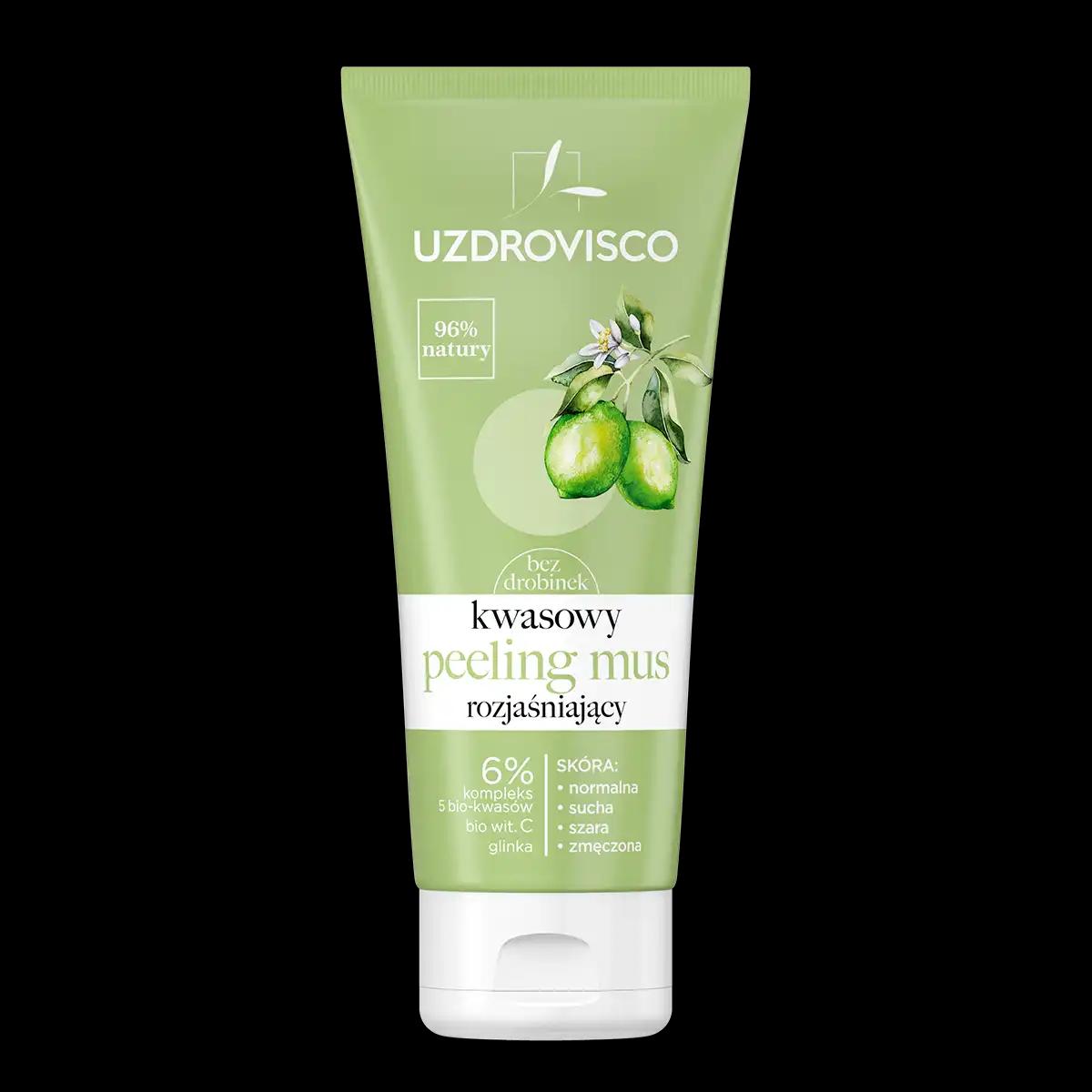 Uzdrovisco kwasowy peeling-mus rozjaśniający do twarzy, 60 ml